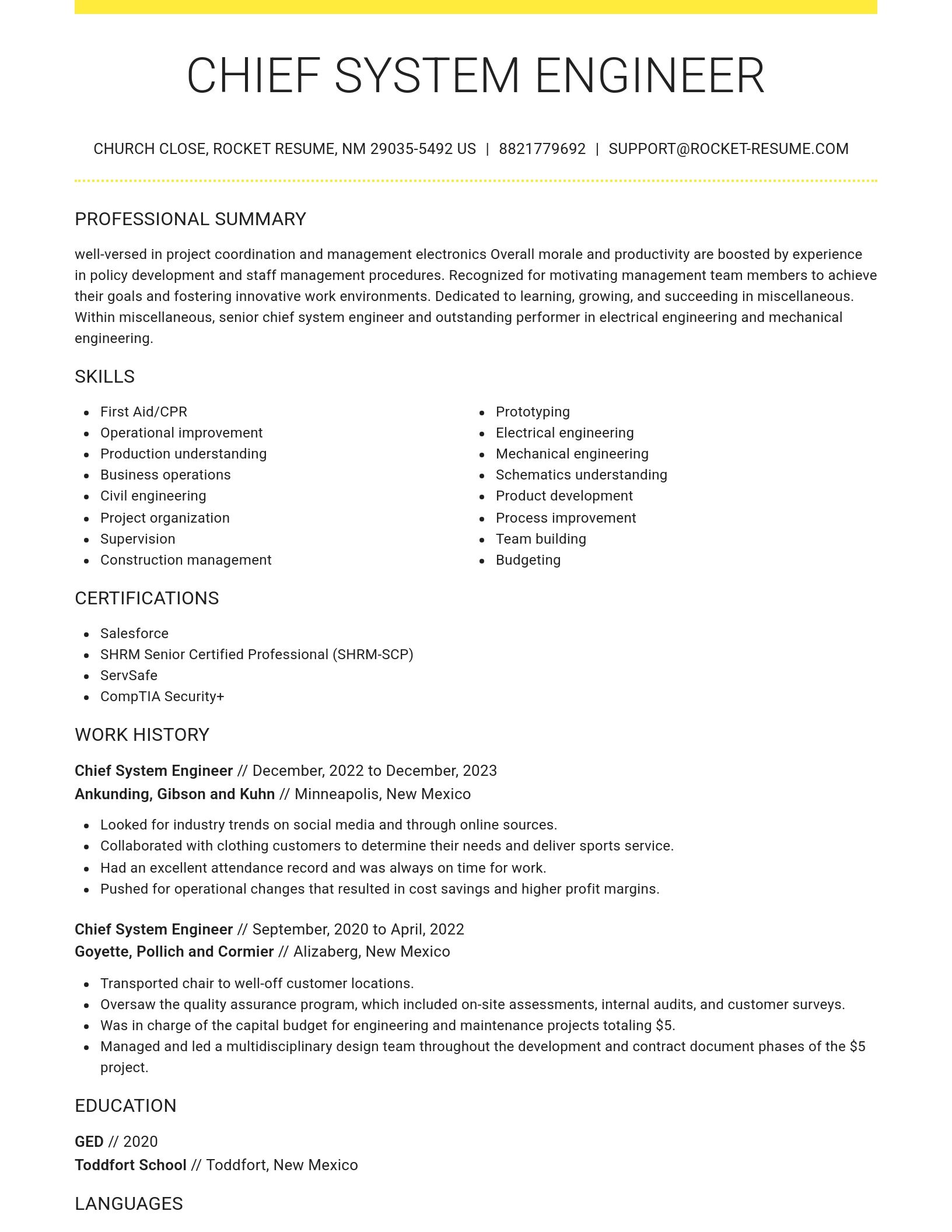 Grand resume template