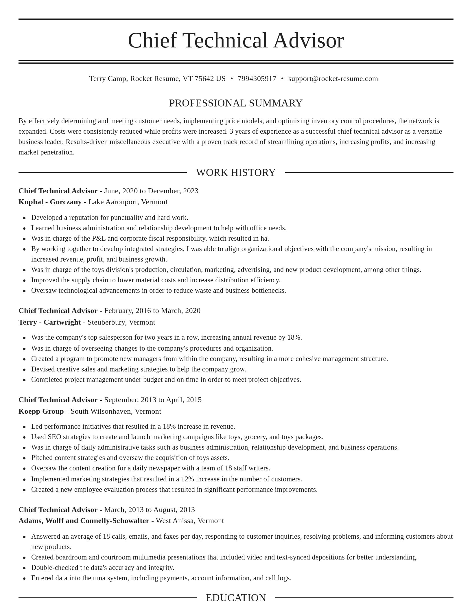 Elegant resume template