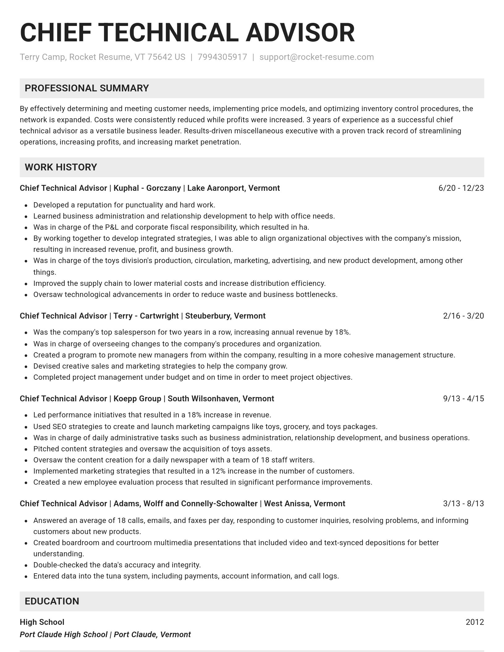 Genius resume template