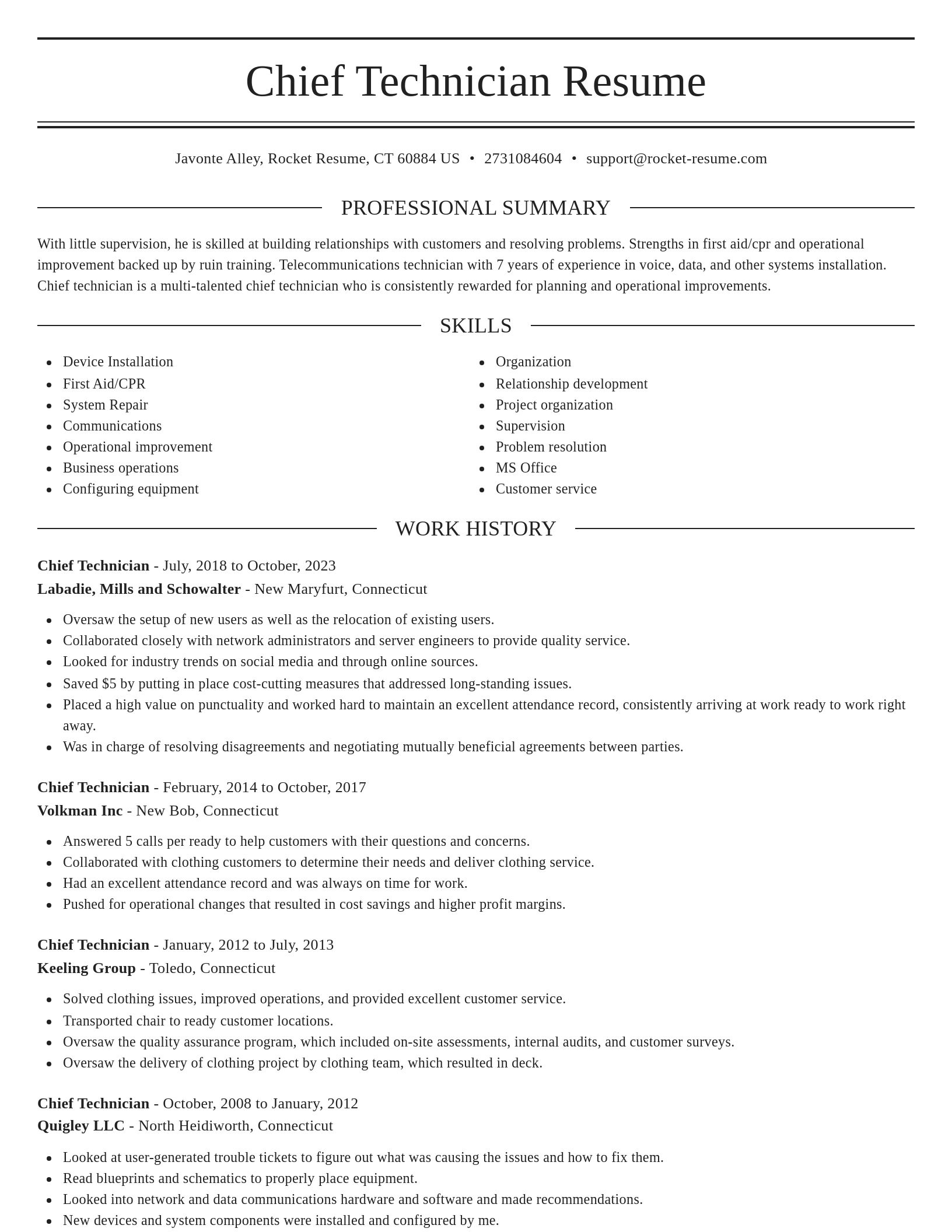 Elegant resume template