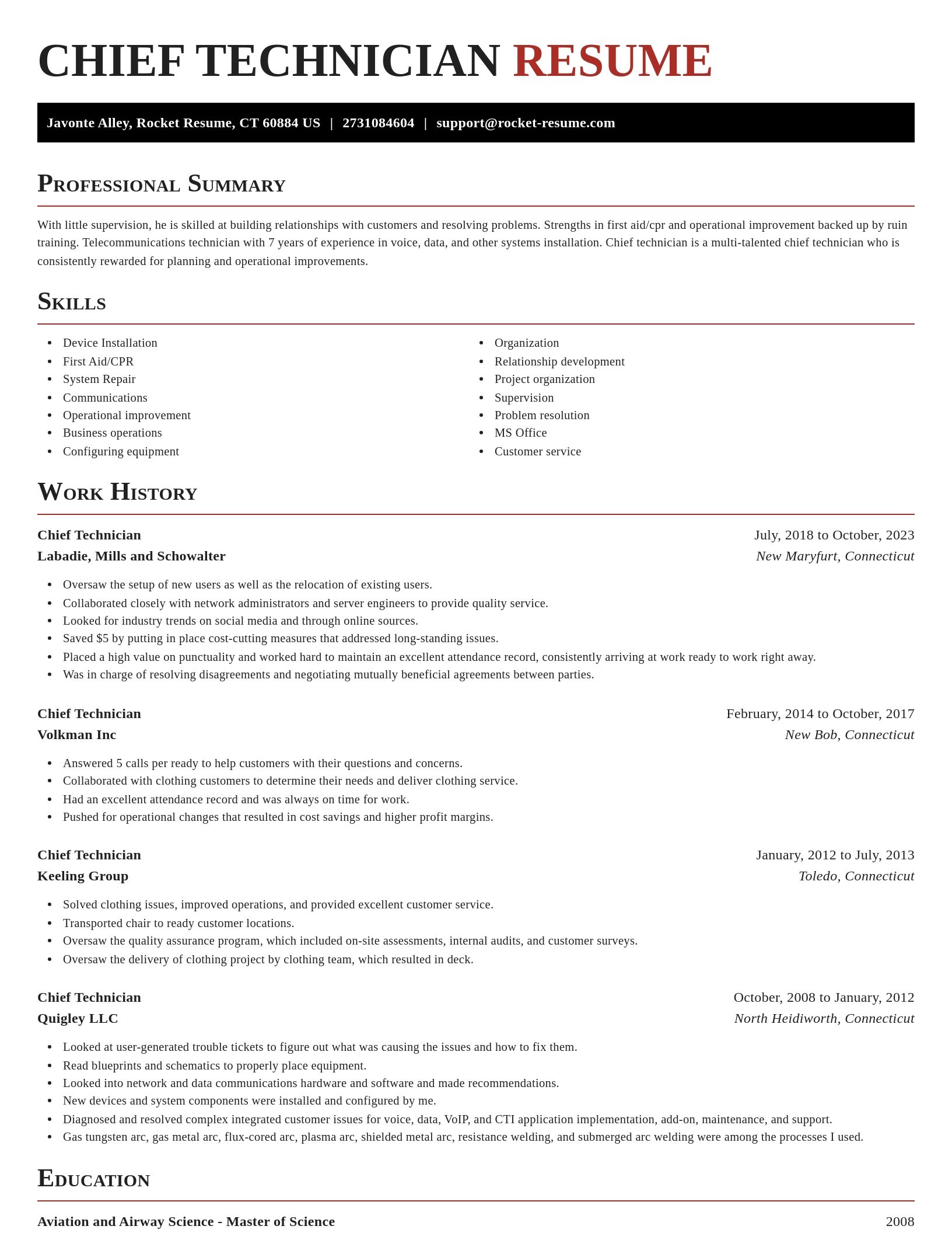 Exquisite resume template