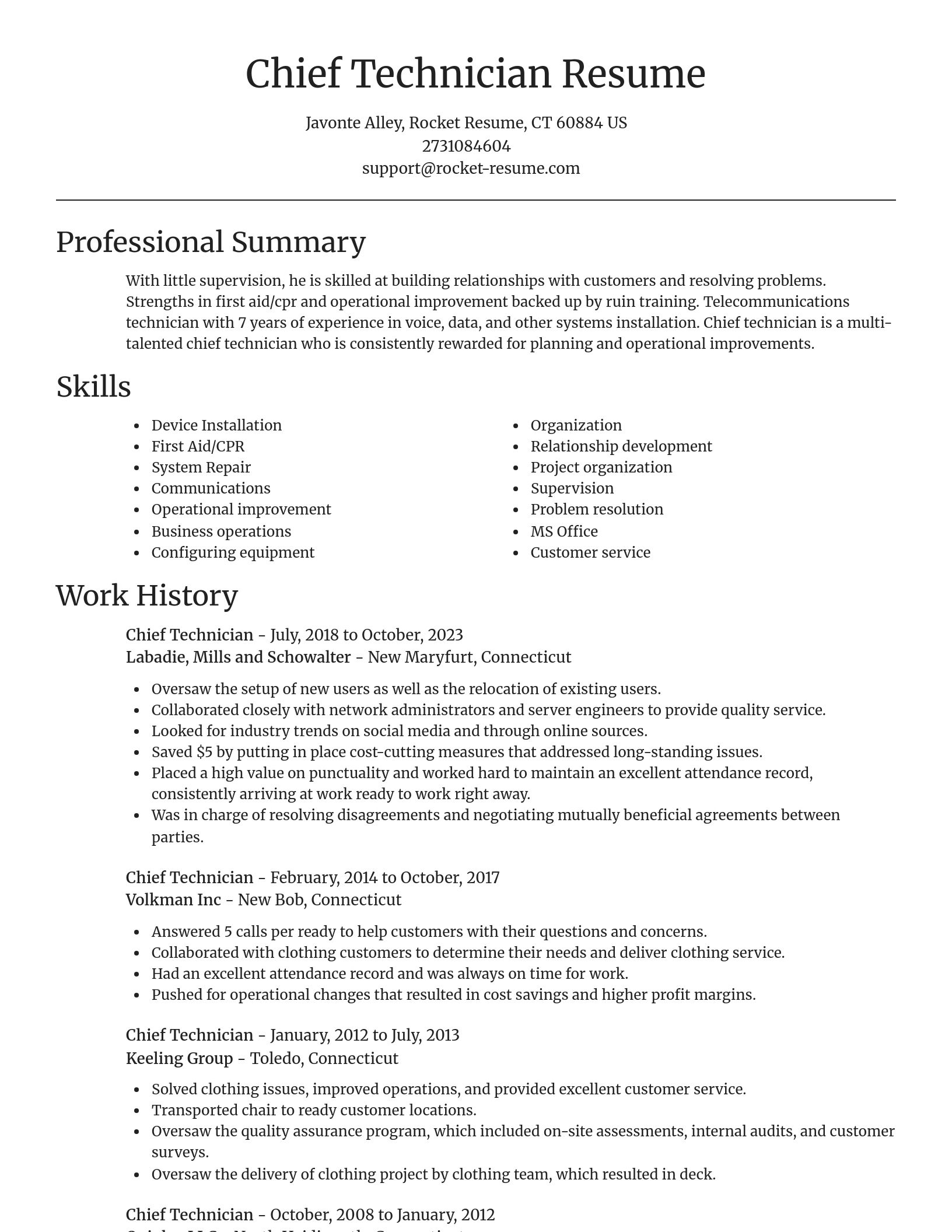 Focal Point resume template