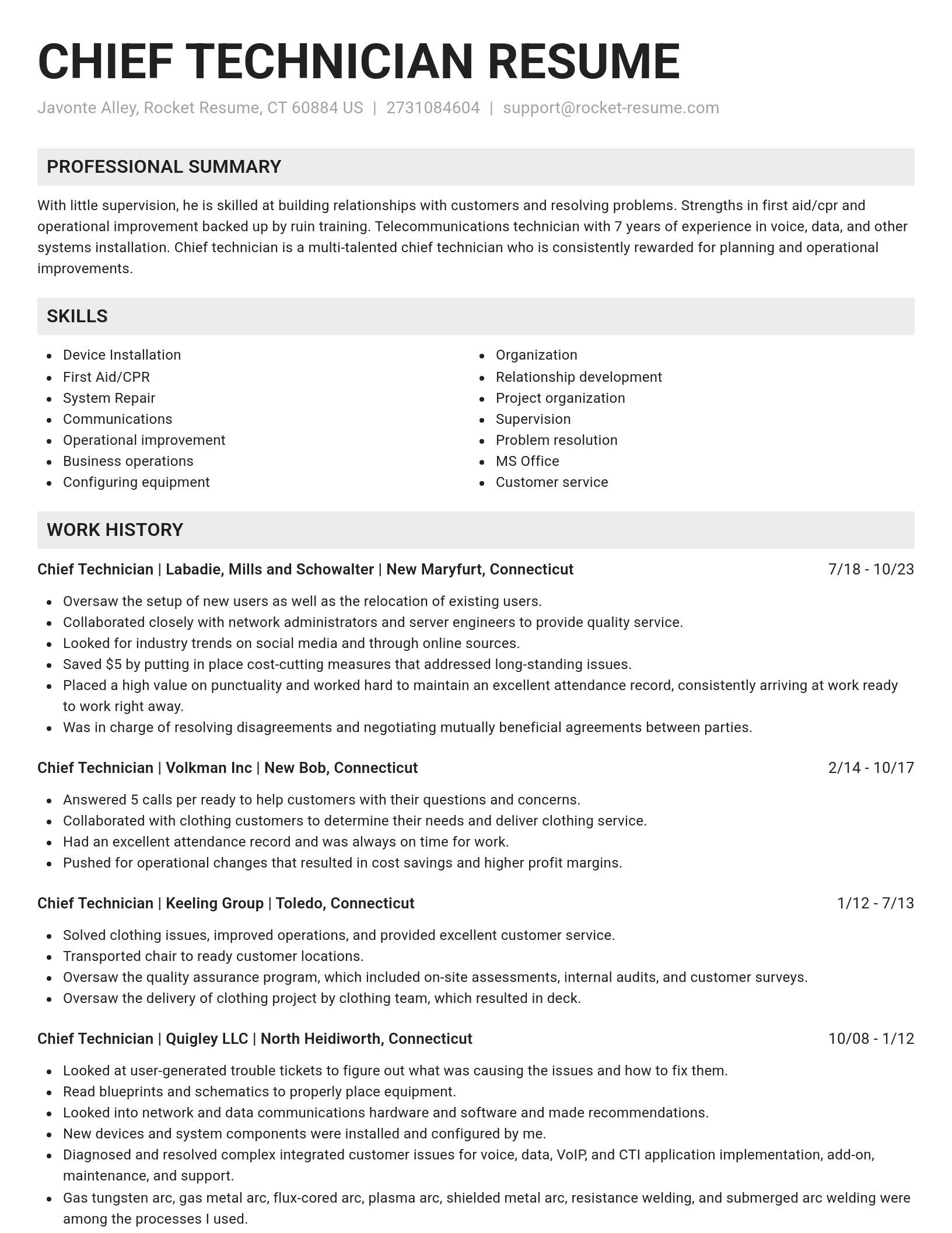 Genius resume template