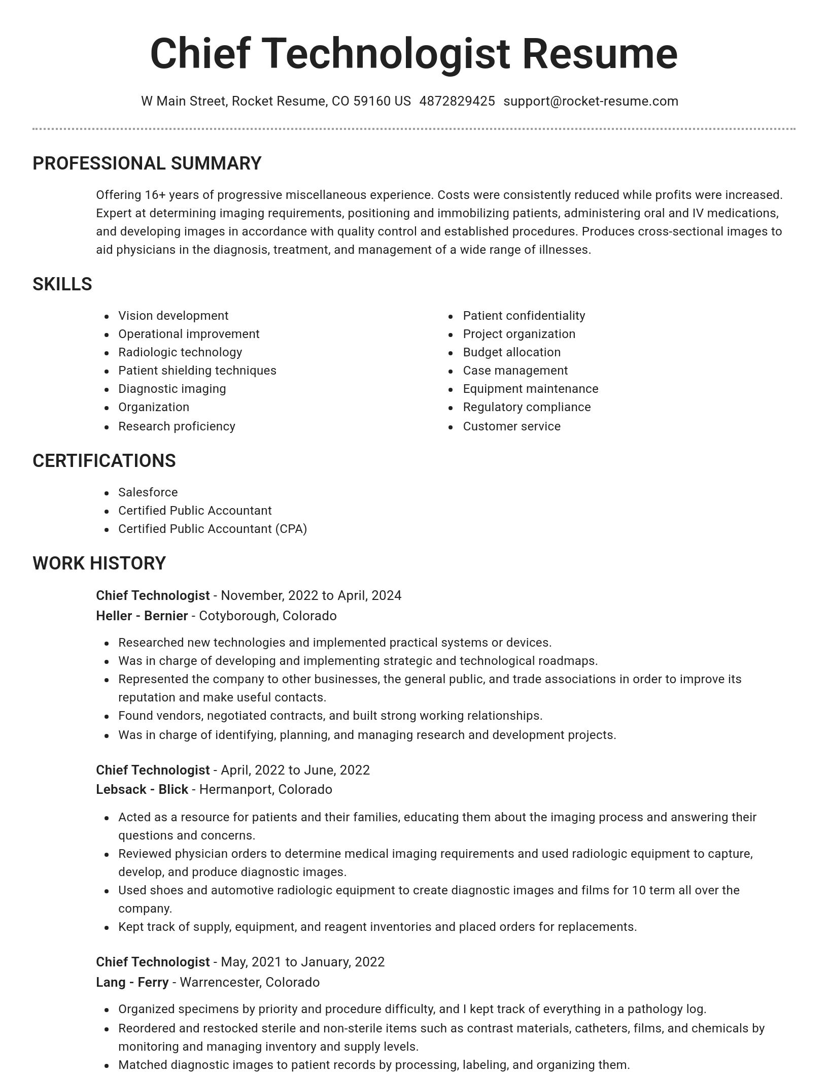 Brilliant resume template