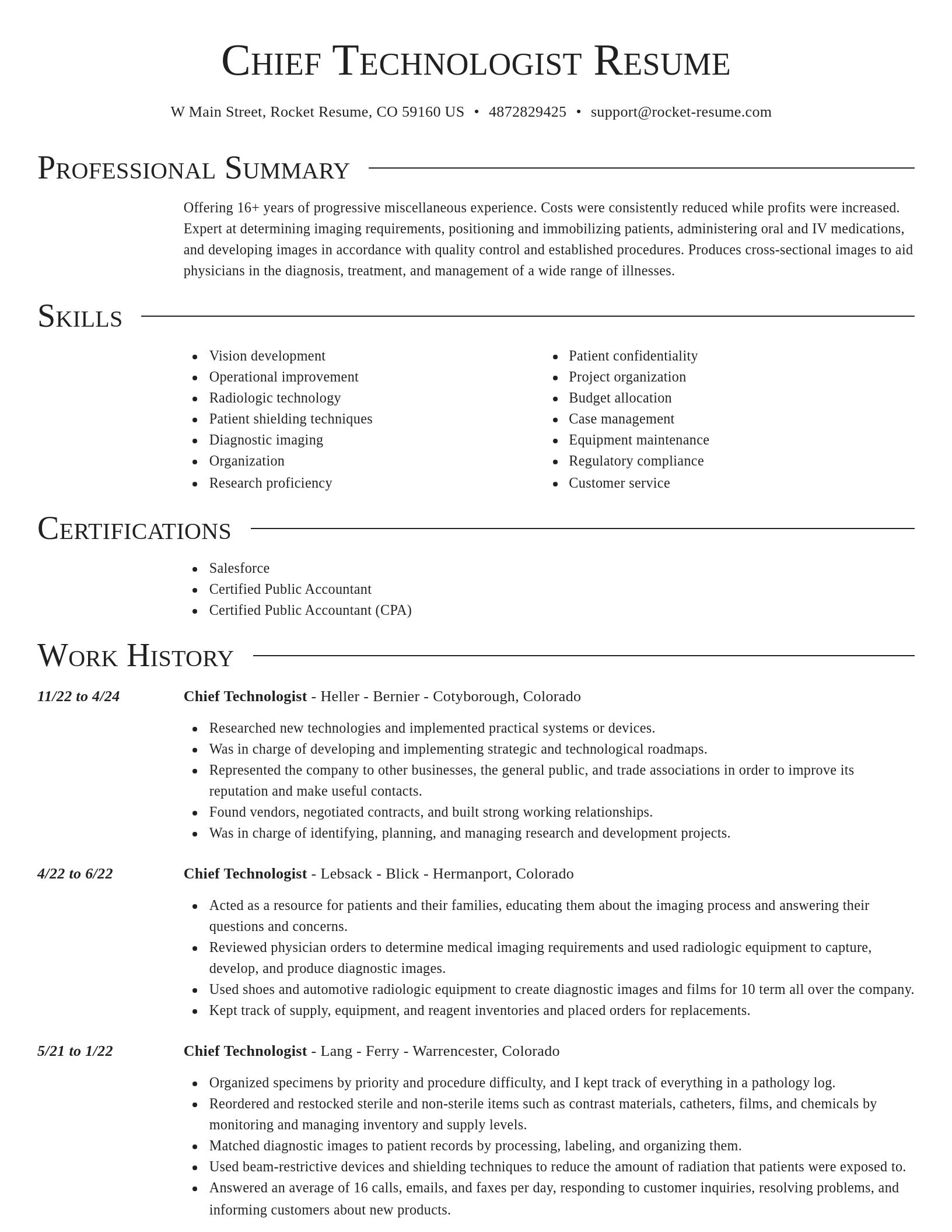 Director resume template