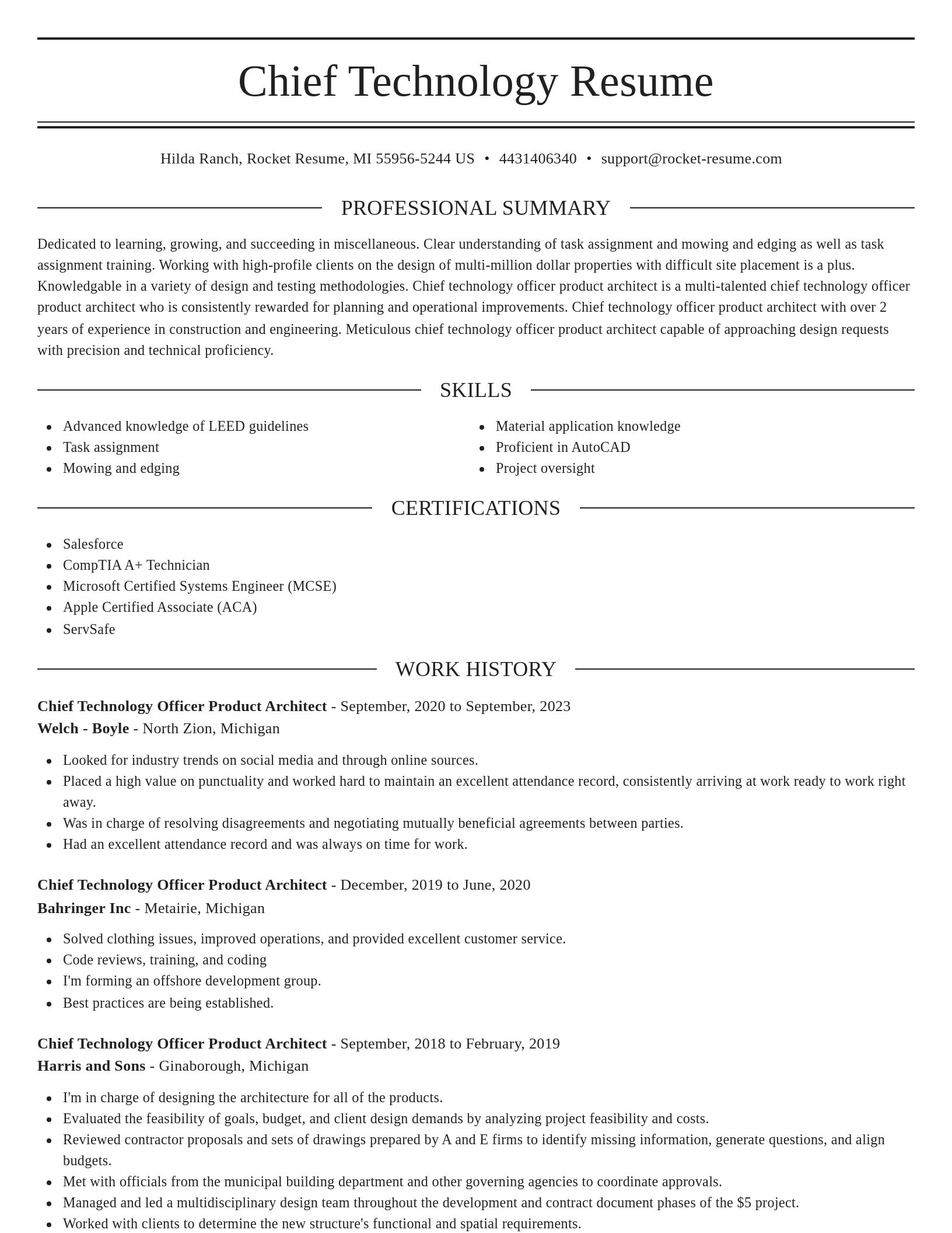Elegant resume template