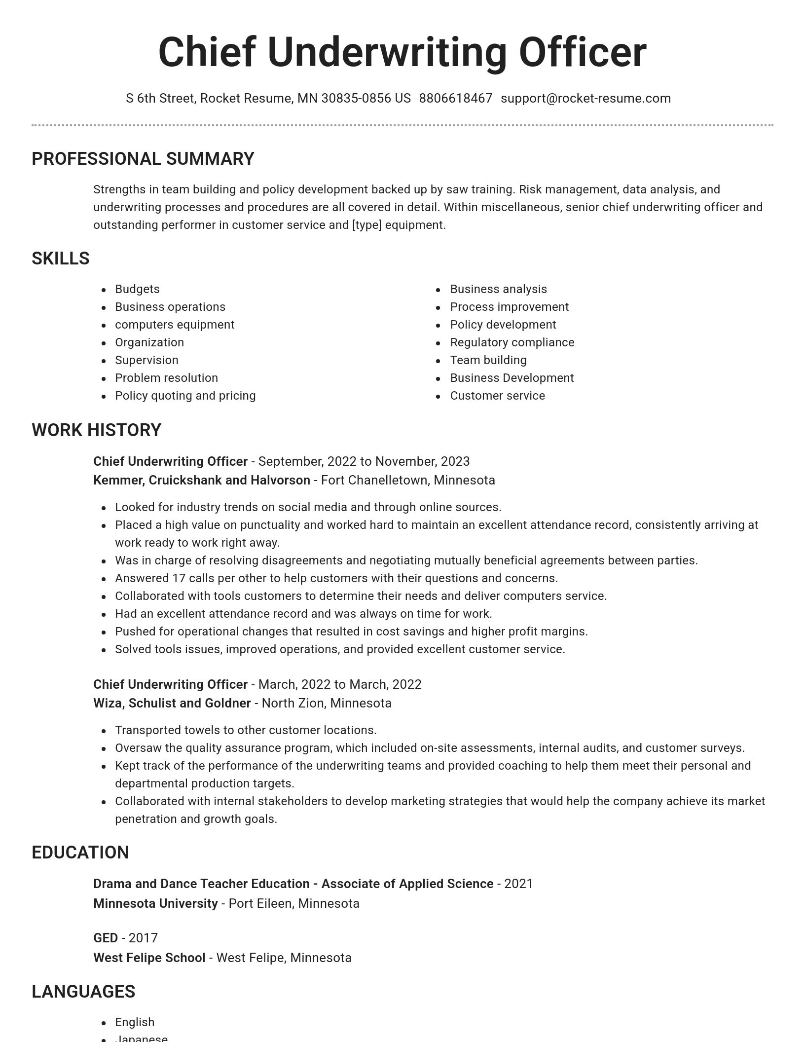 Brilliant resume template