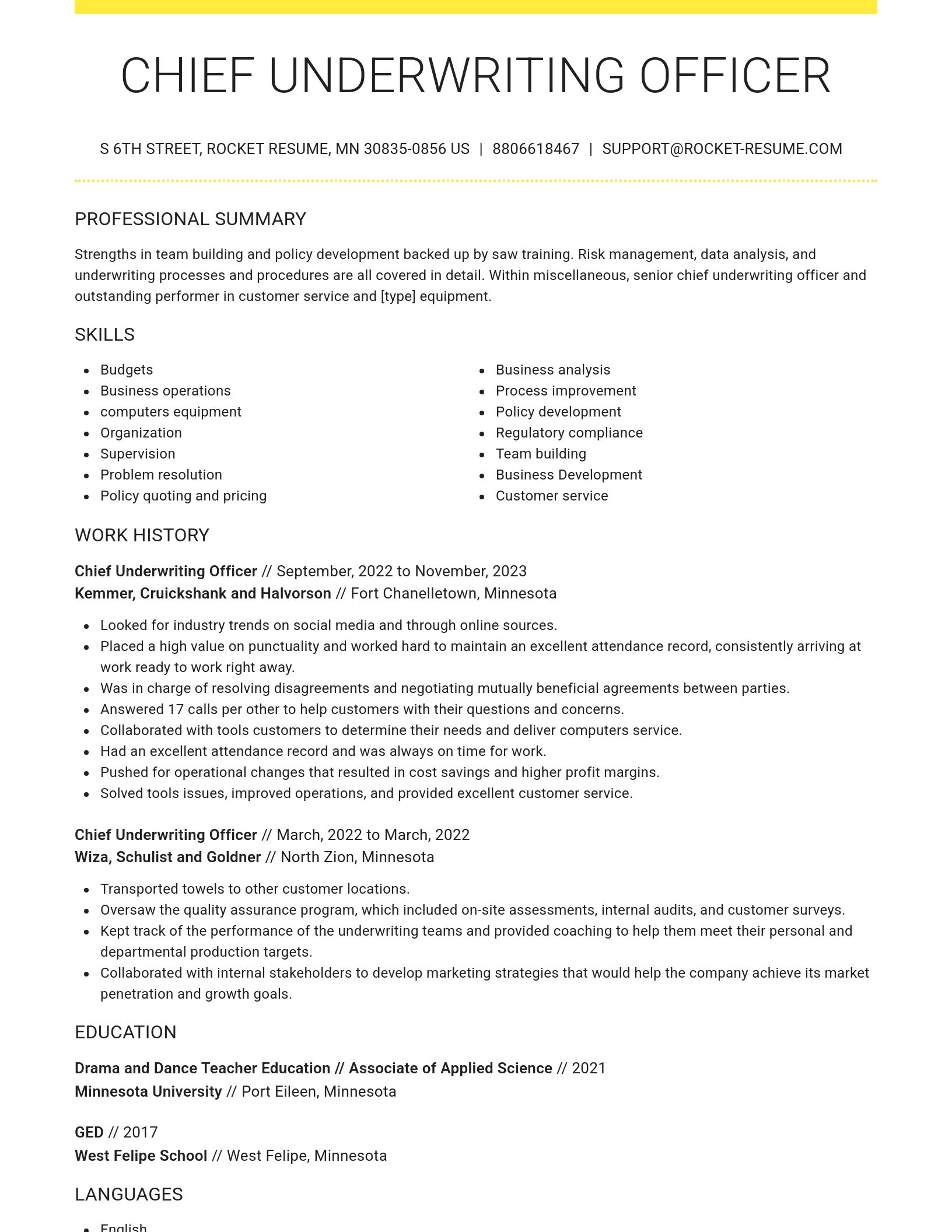 Grand resume template