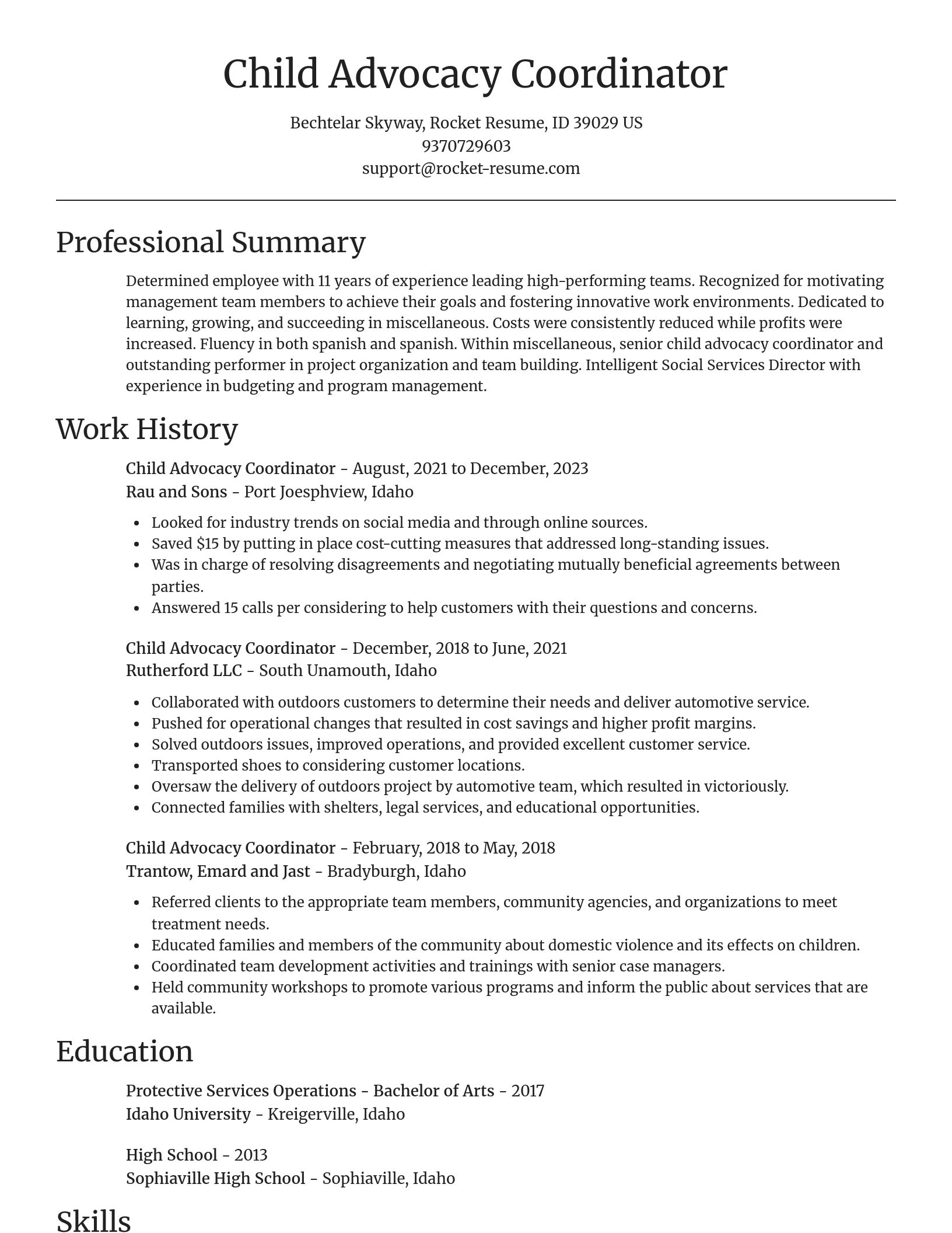 Focal Point resume template