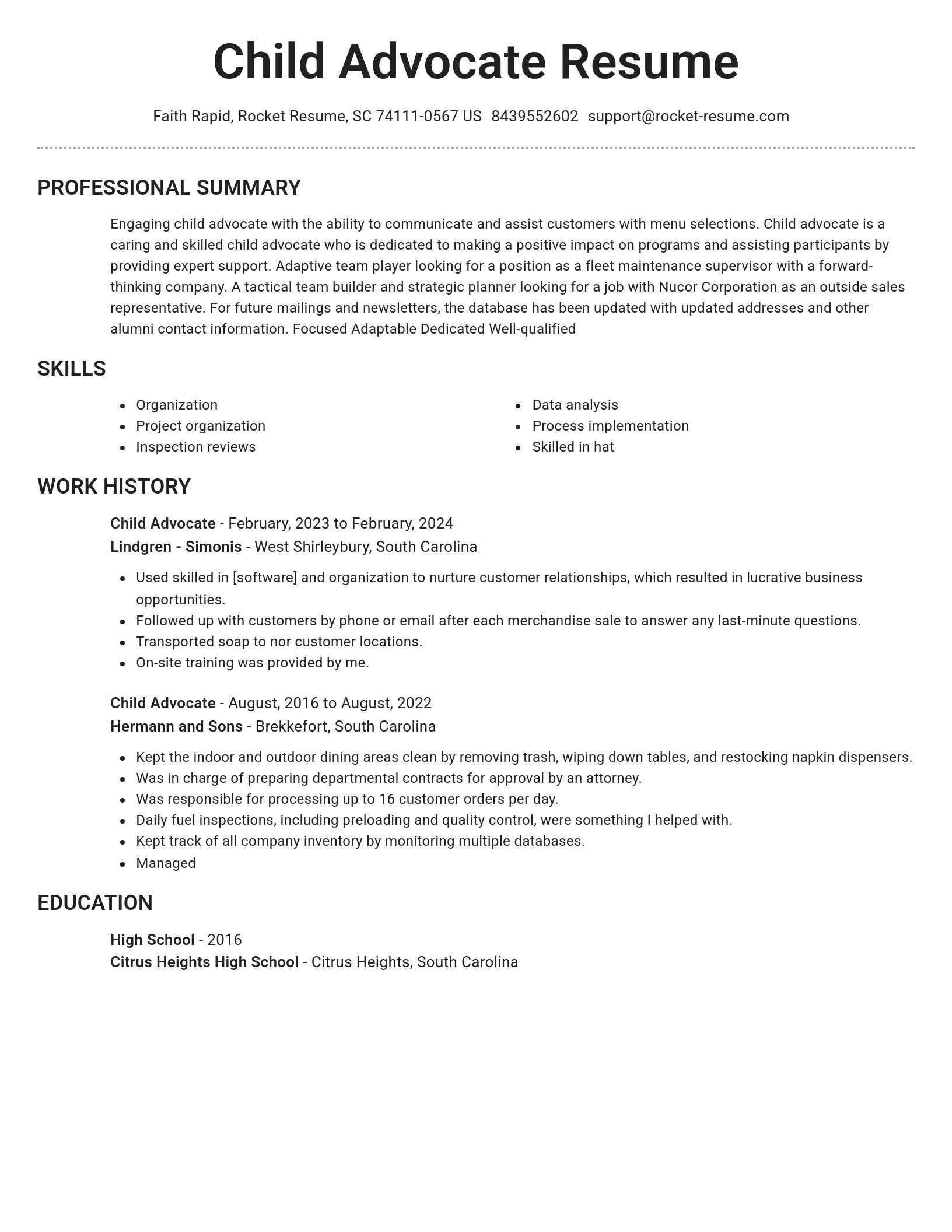 Brilliant resume template