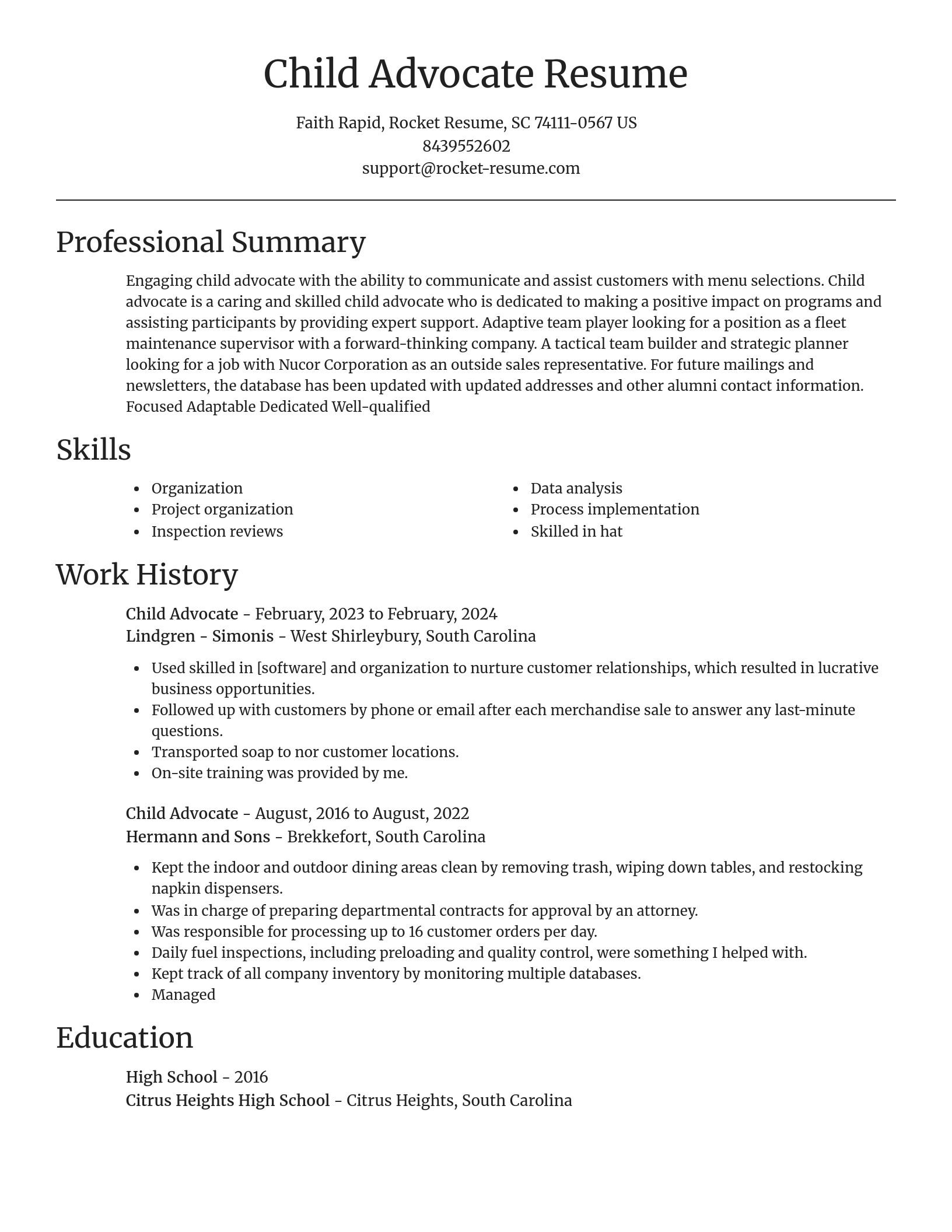 Focal Point resume template