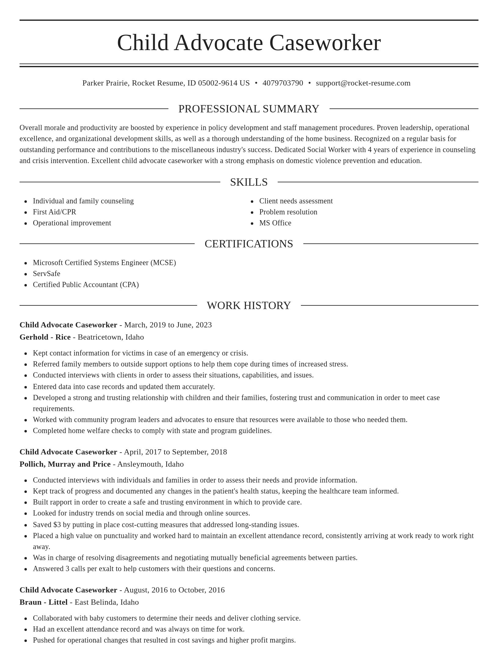 Elegant resume template