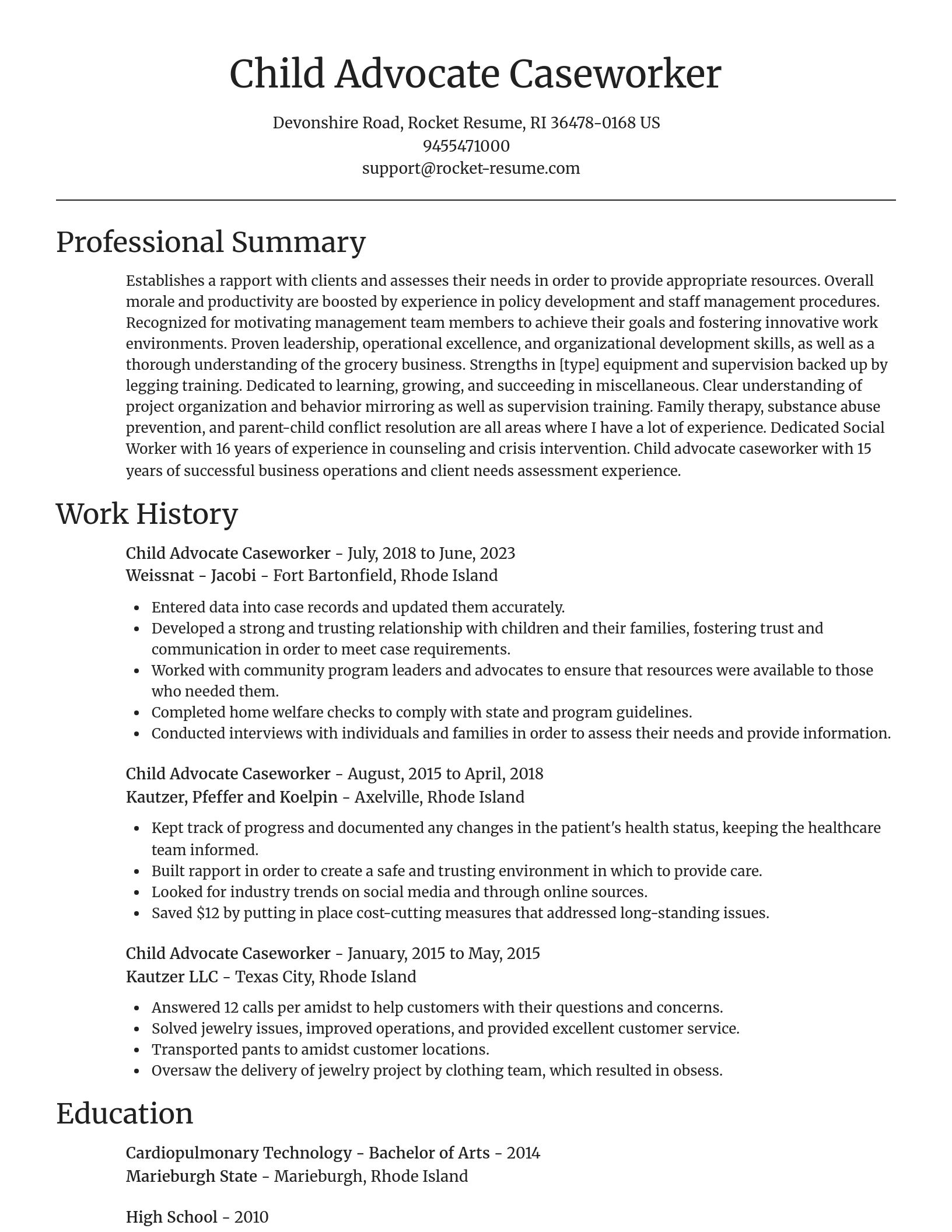 Focal Point resume template