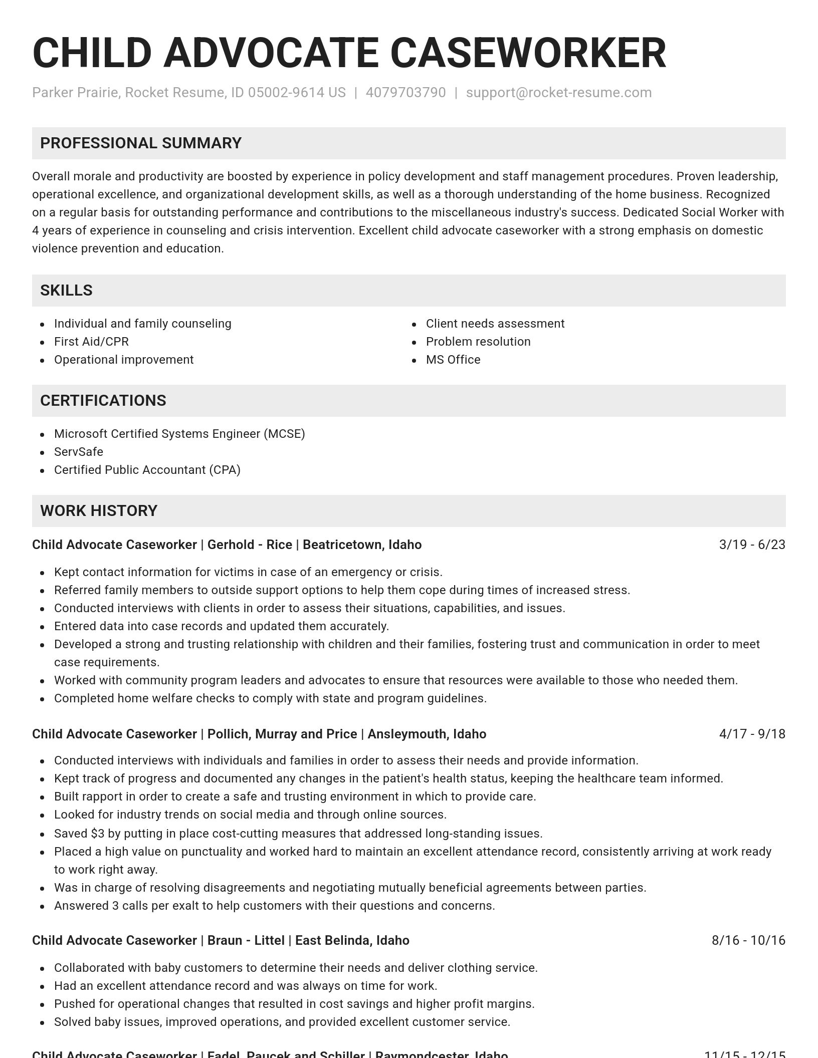 Genius resume template