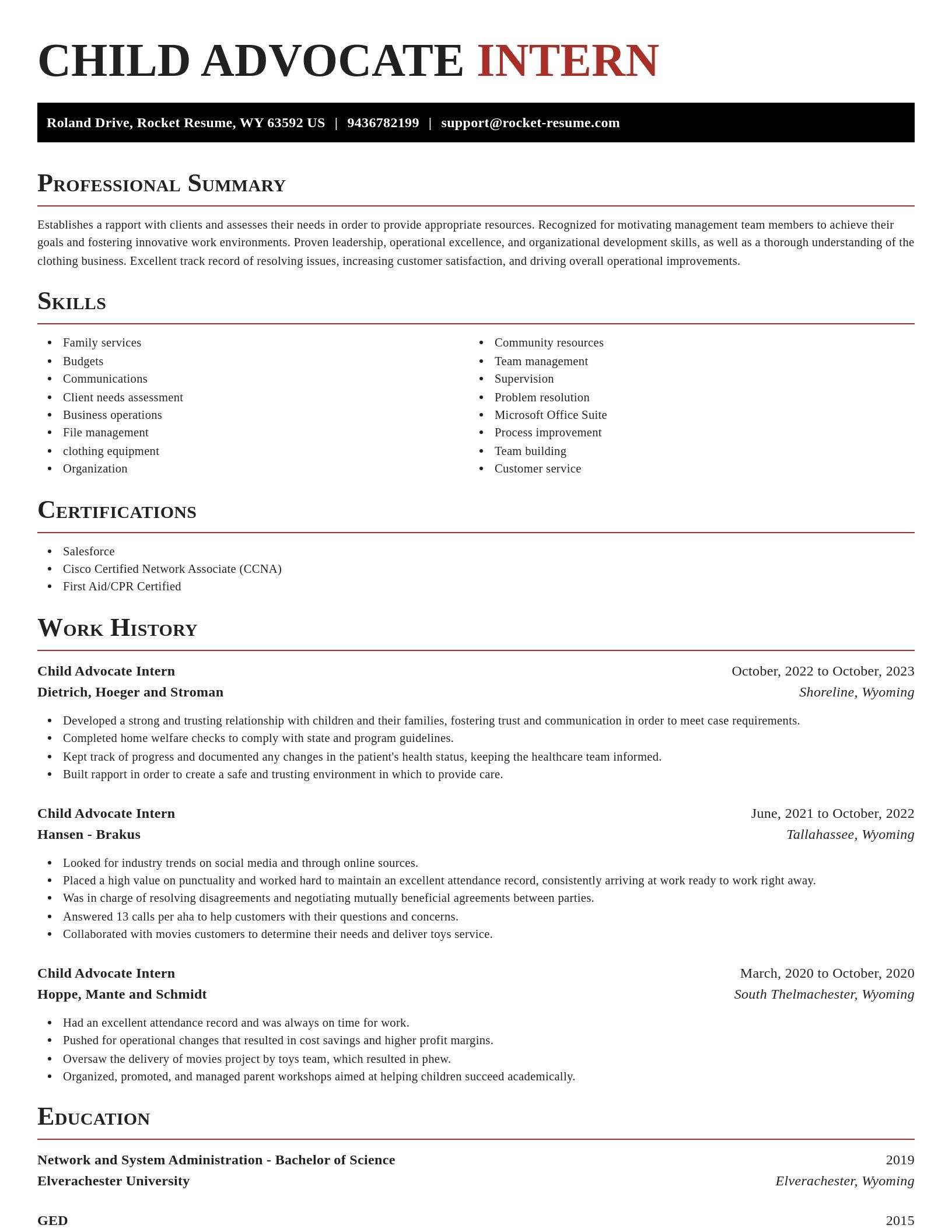 Exquisite resume template