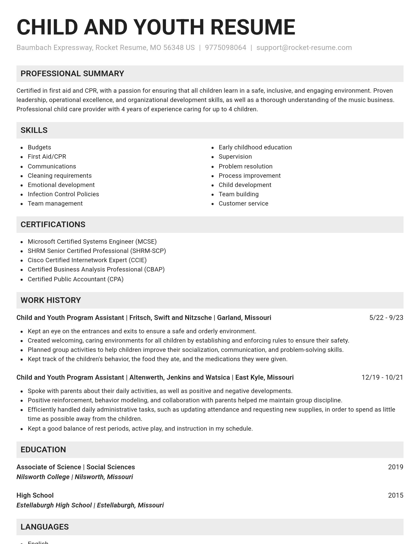 Genius resume template