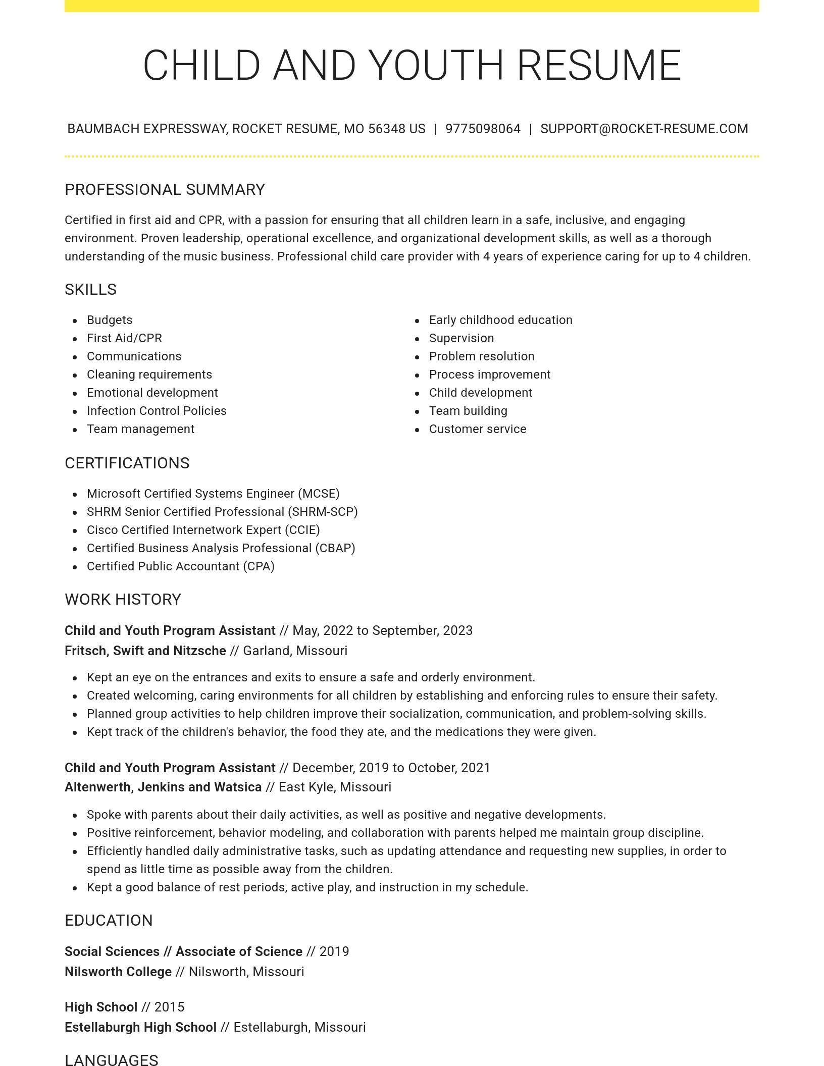 Grand resume template
