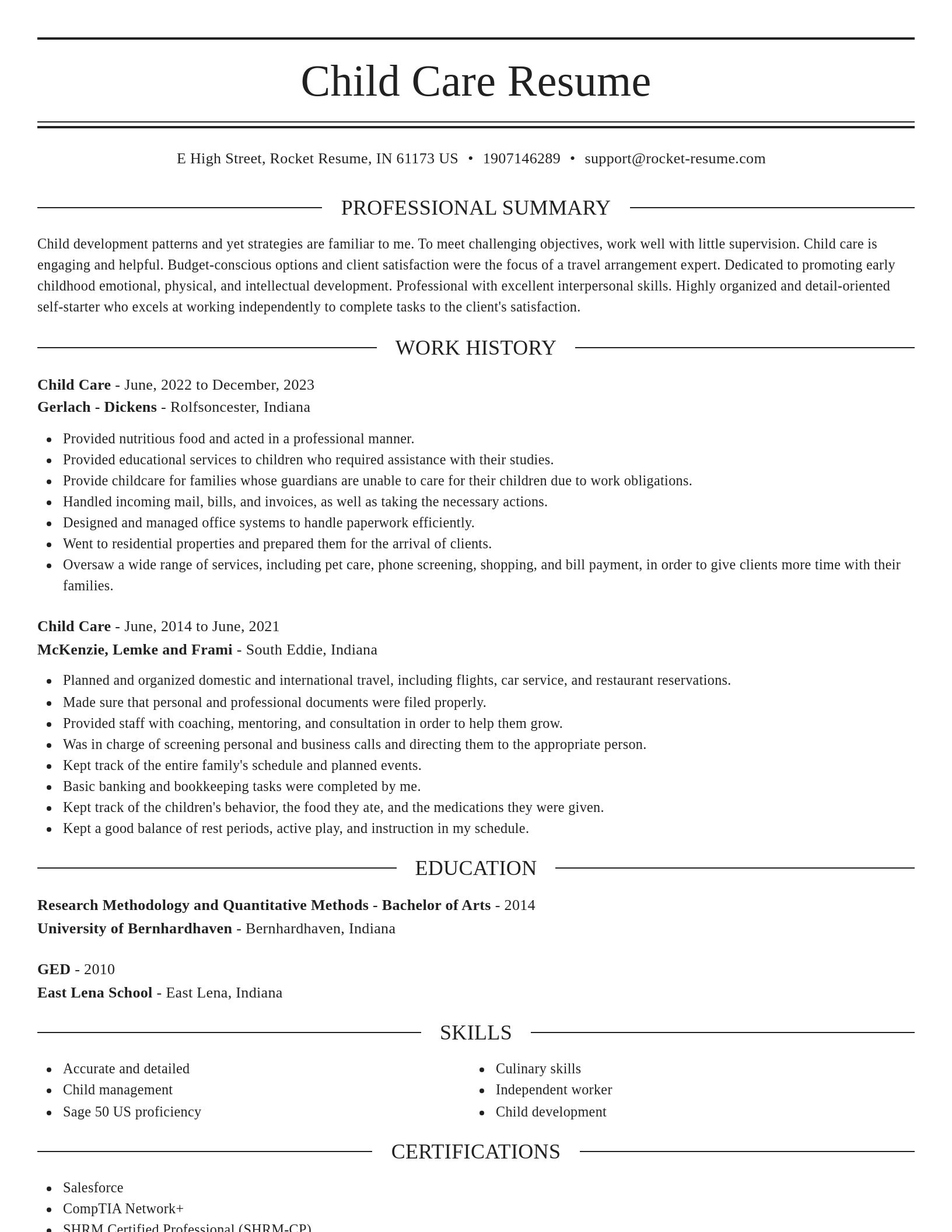 Elegant resume template