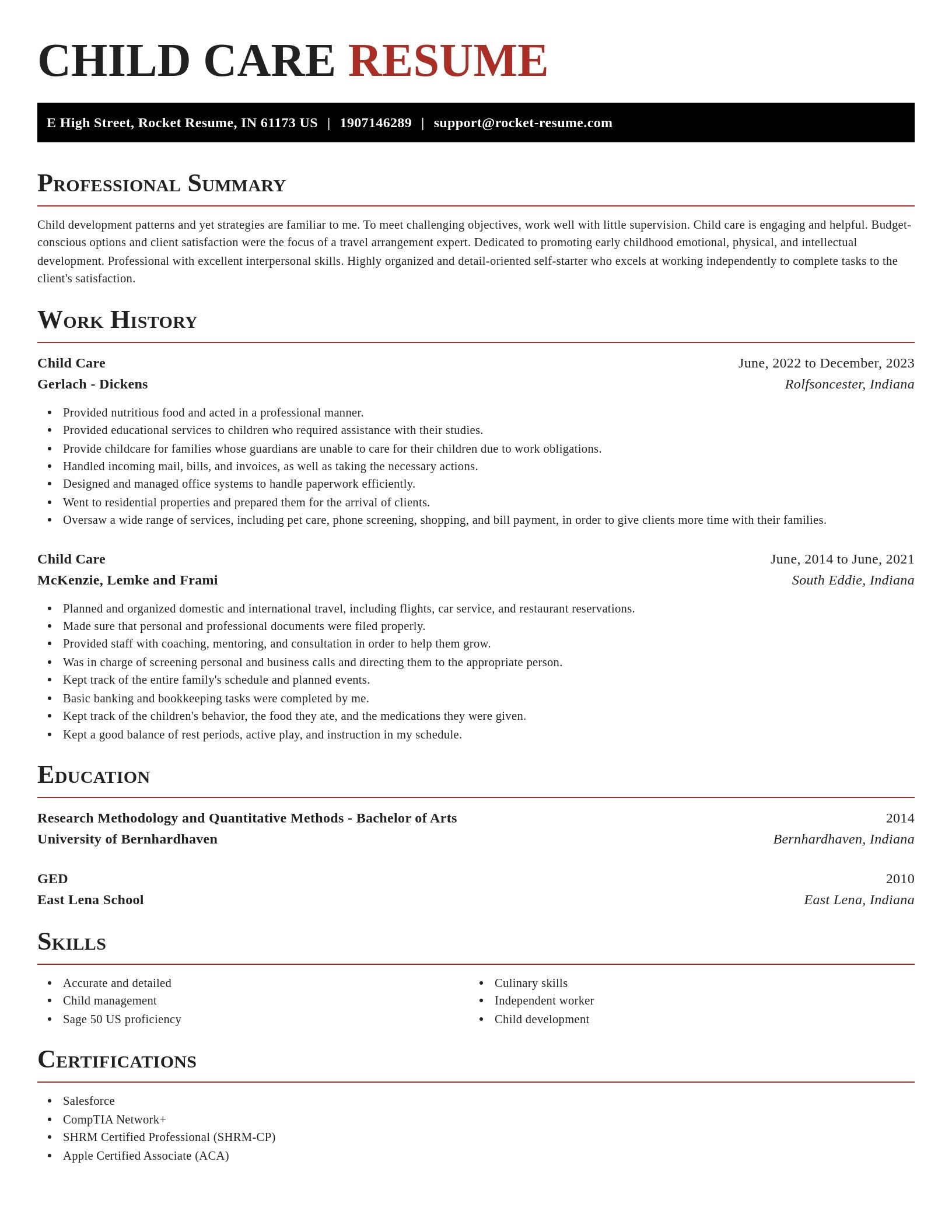 Exquisite resume template
