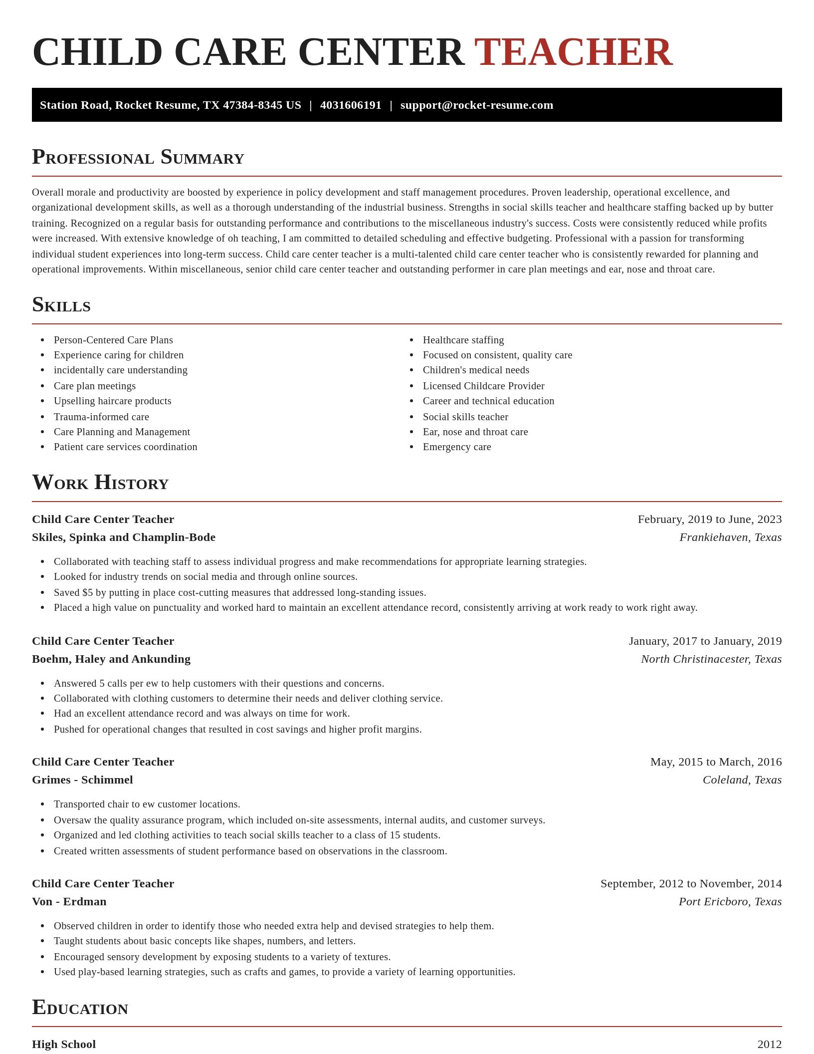Exquisite resume template
