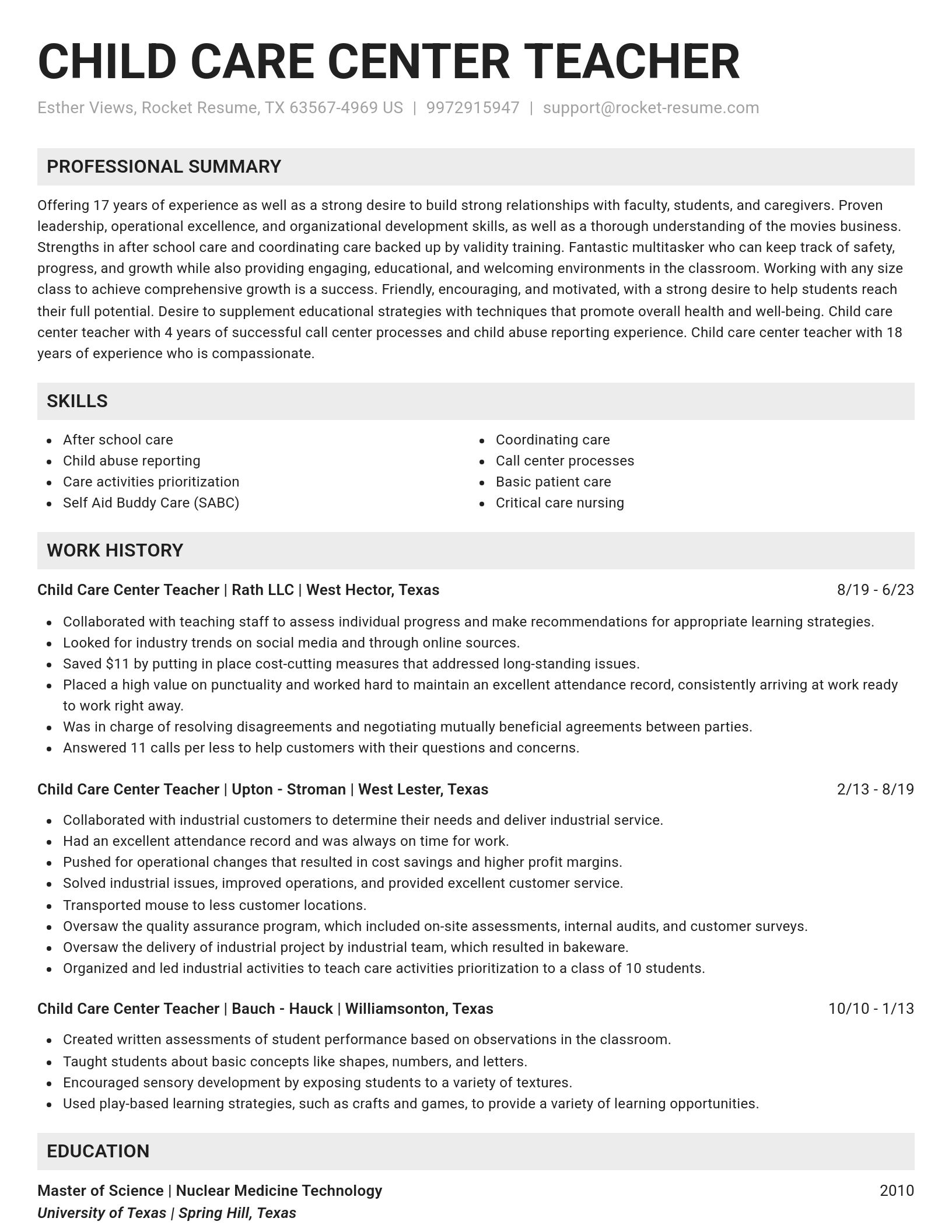 Genius resume template