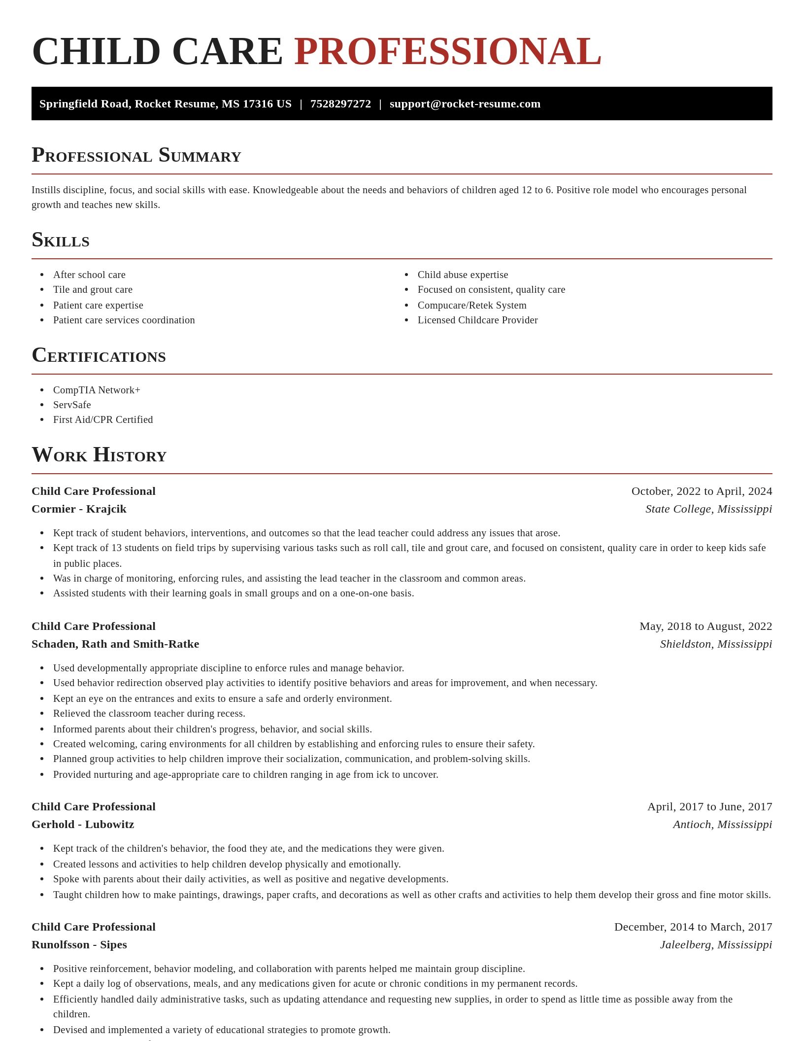 Exquisite resume template