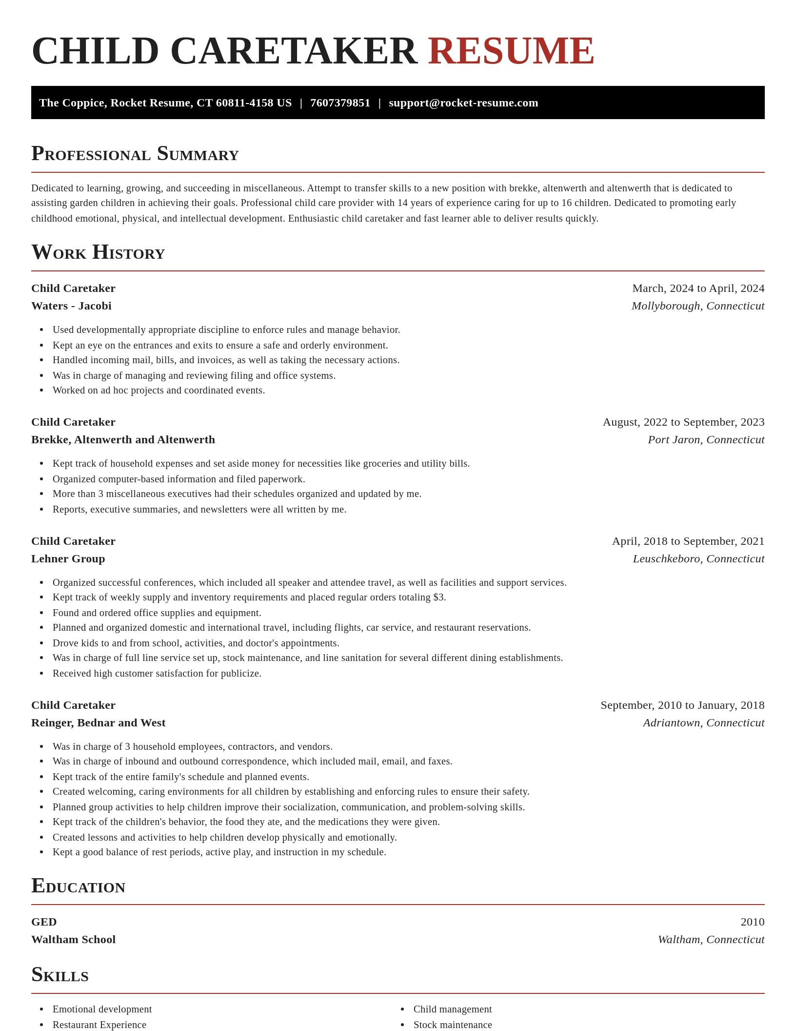 Exquisite resume template