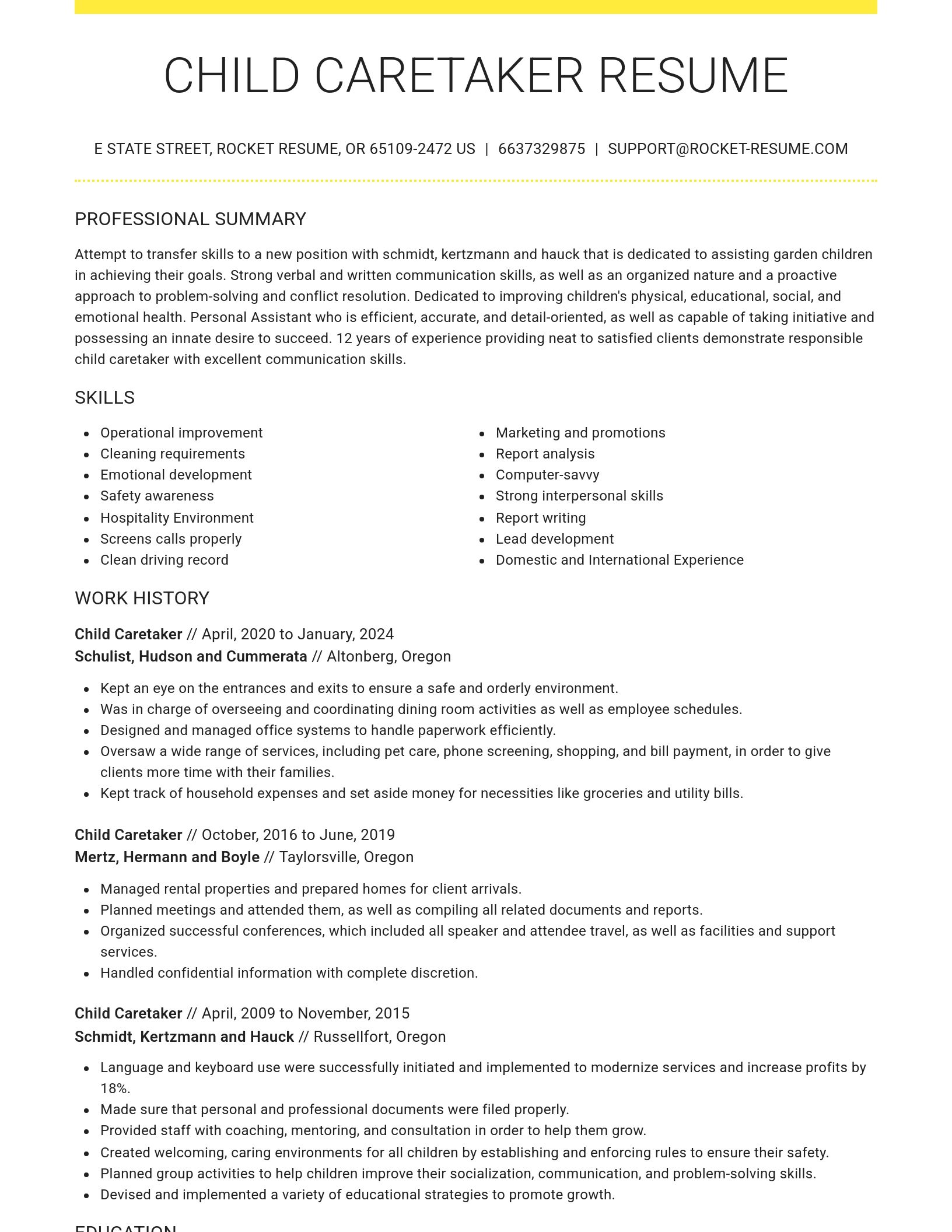 Grand resume template