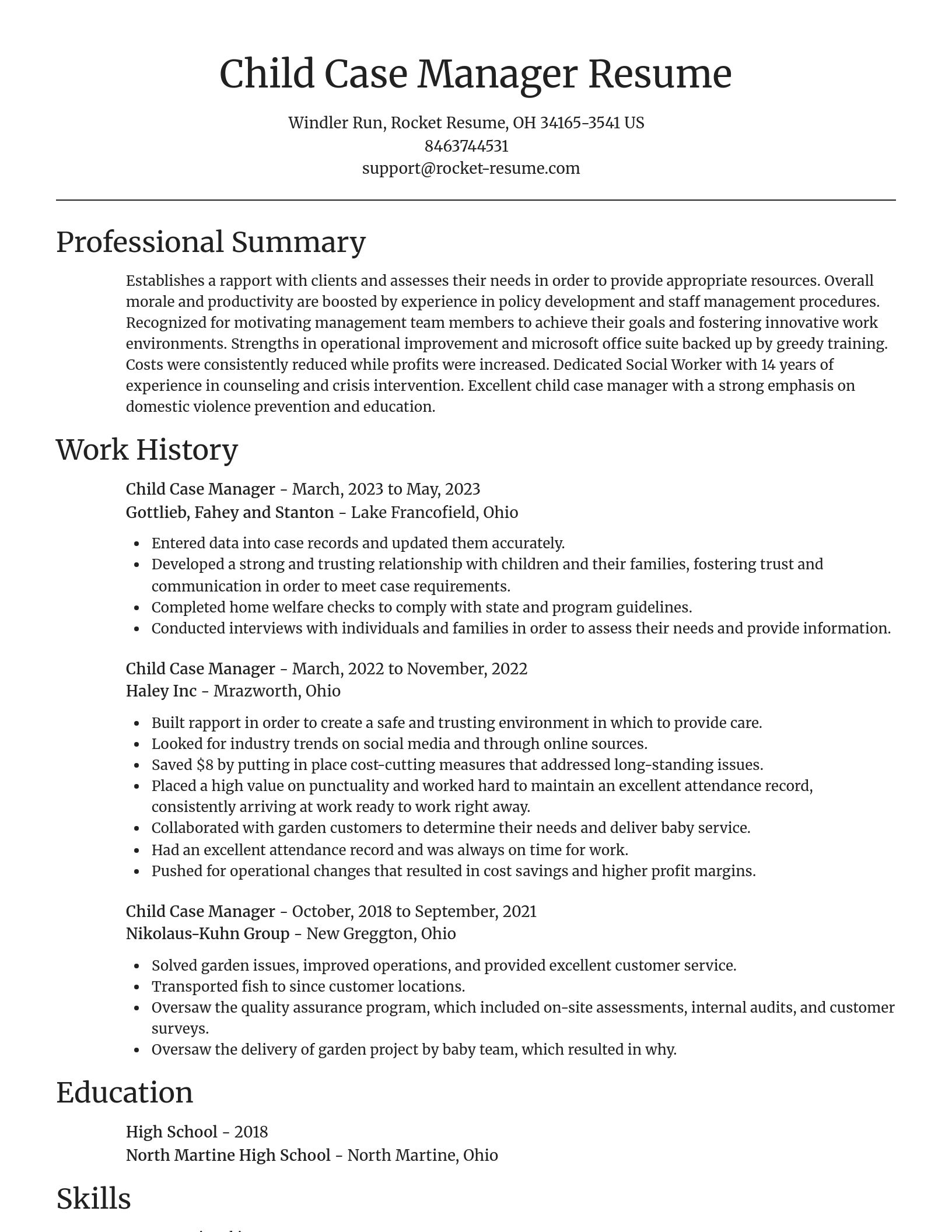 Focal Point resume template