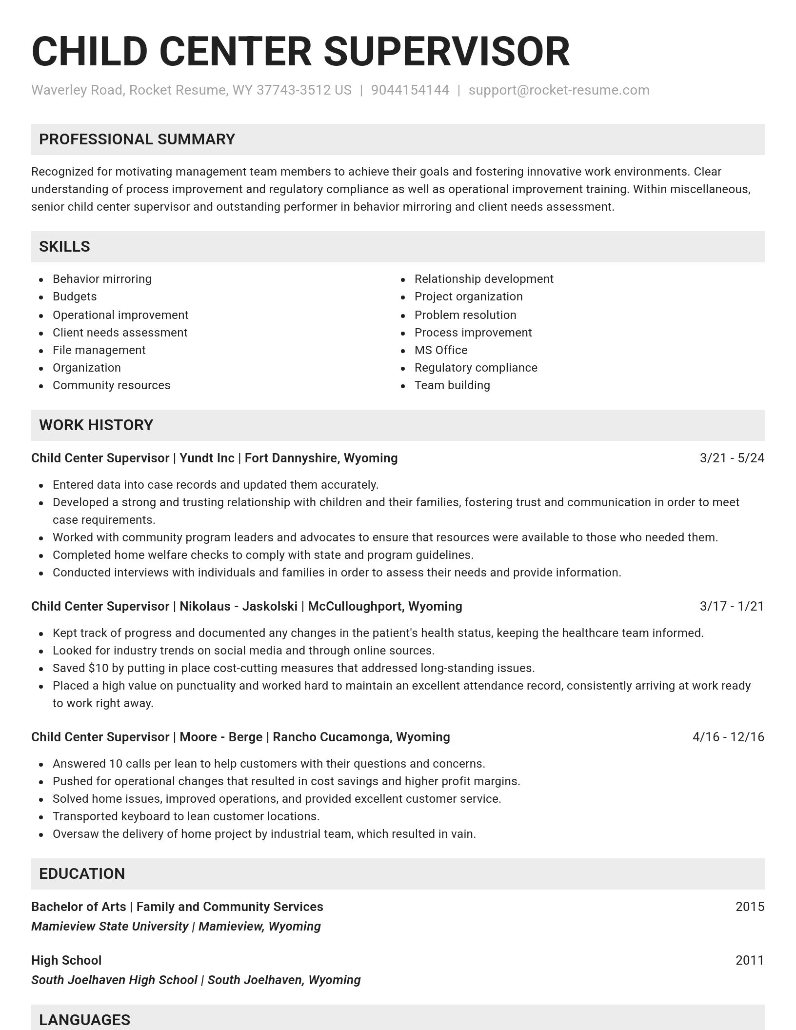 Genius resume template