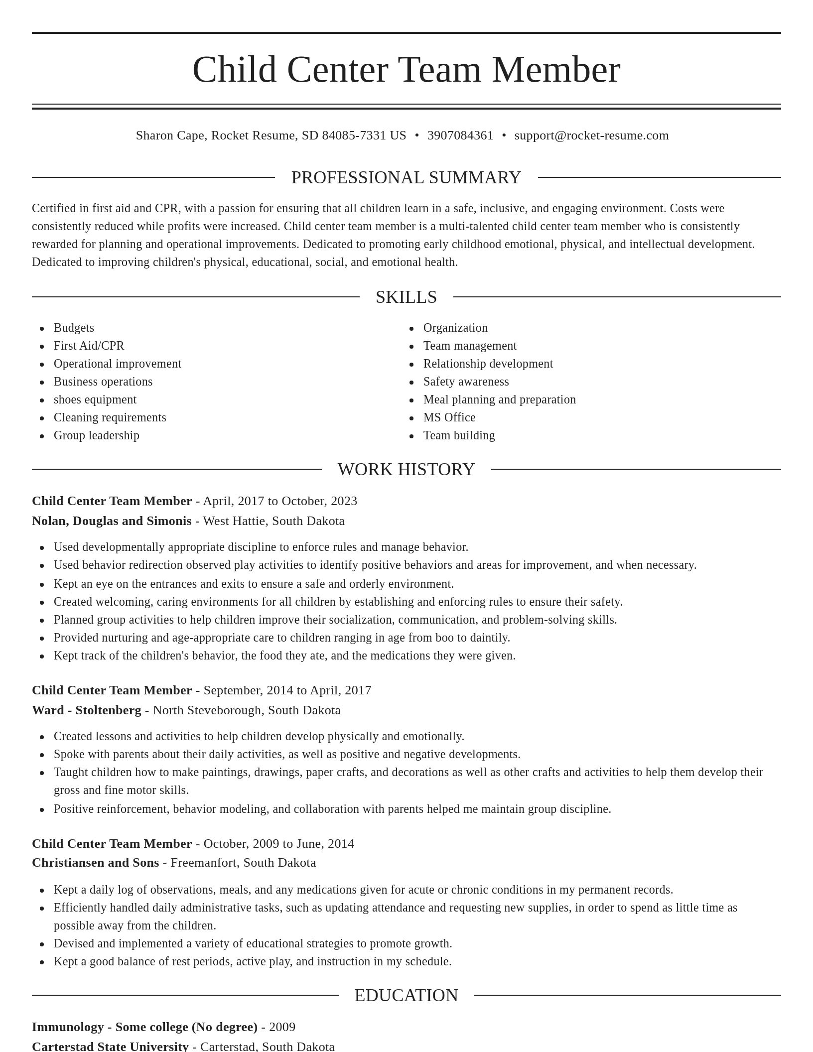 Elegant resume template