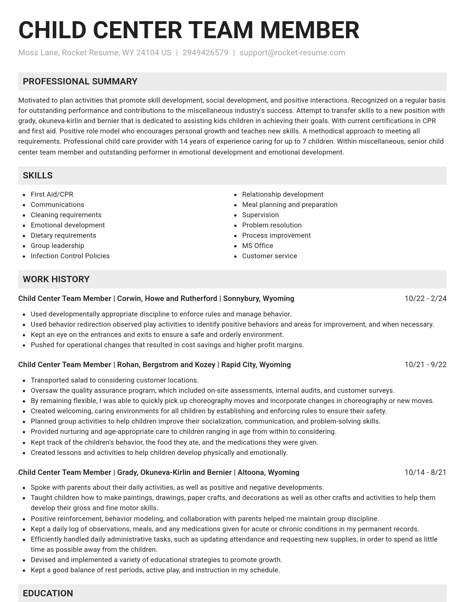Genius resume template