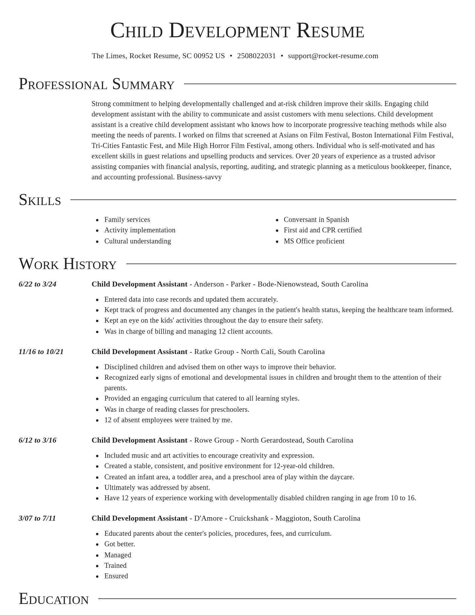 Director resume template