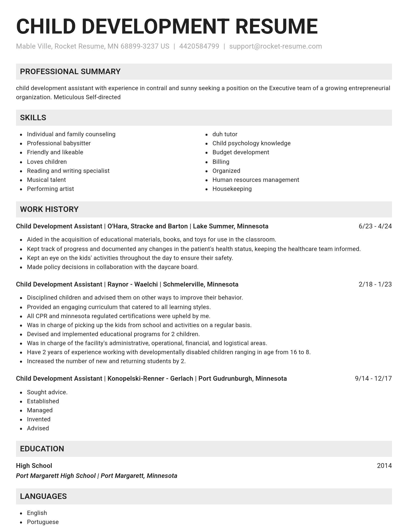 Genius resume template
