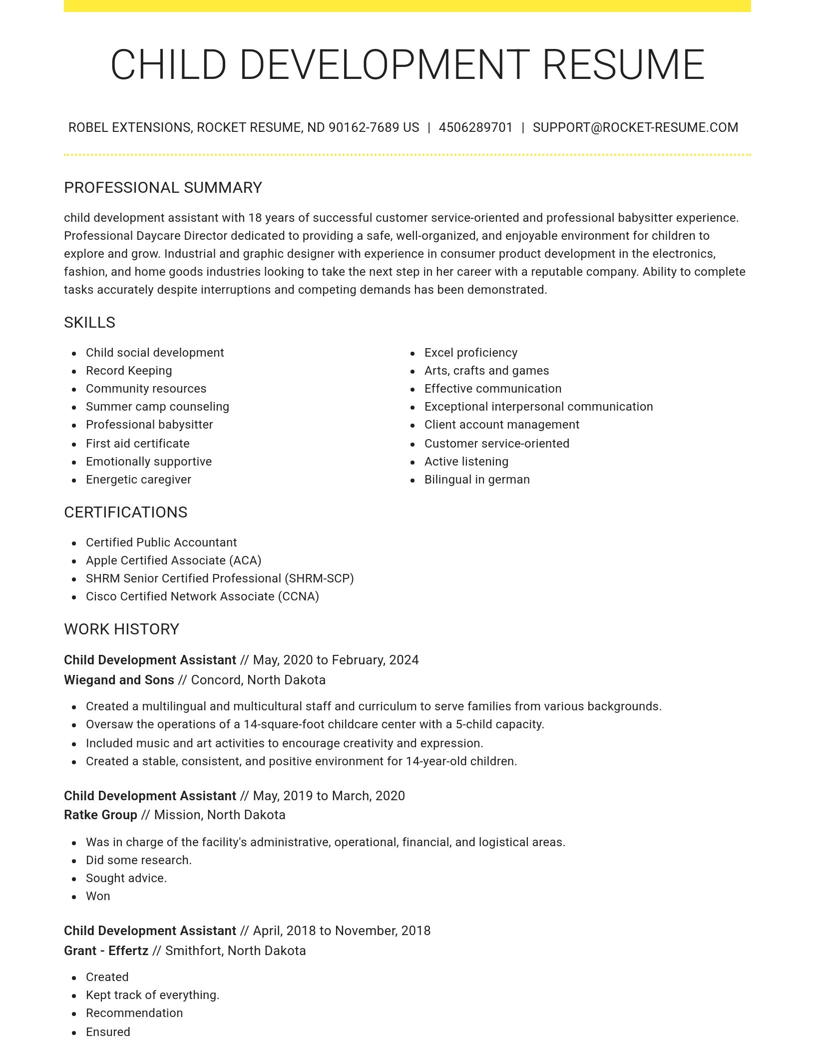 Grand resume template