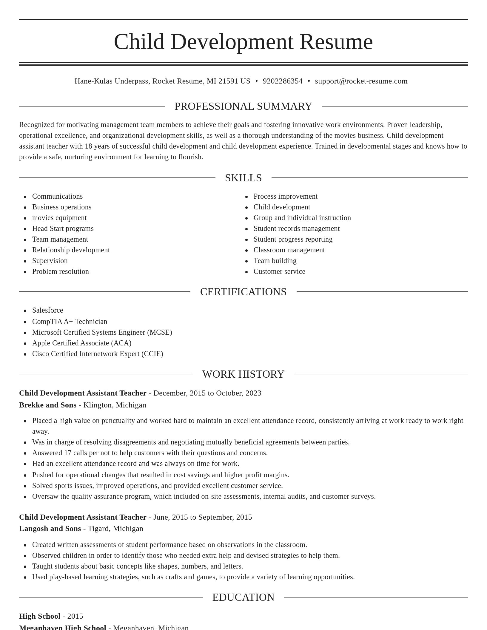 Elegant resume template