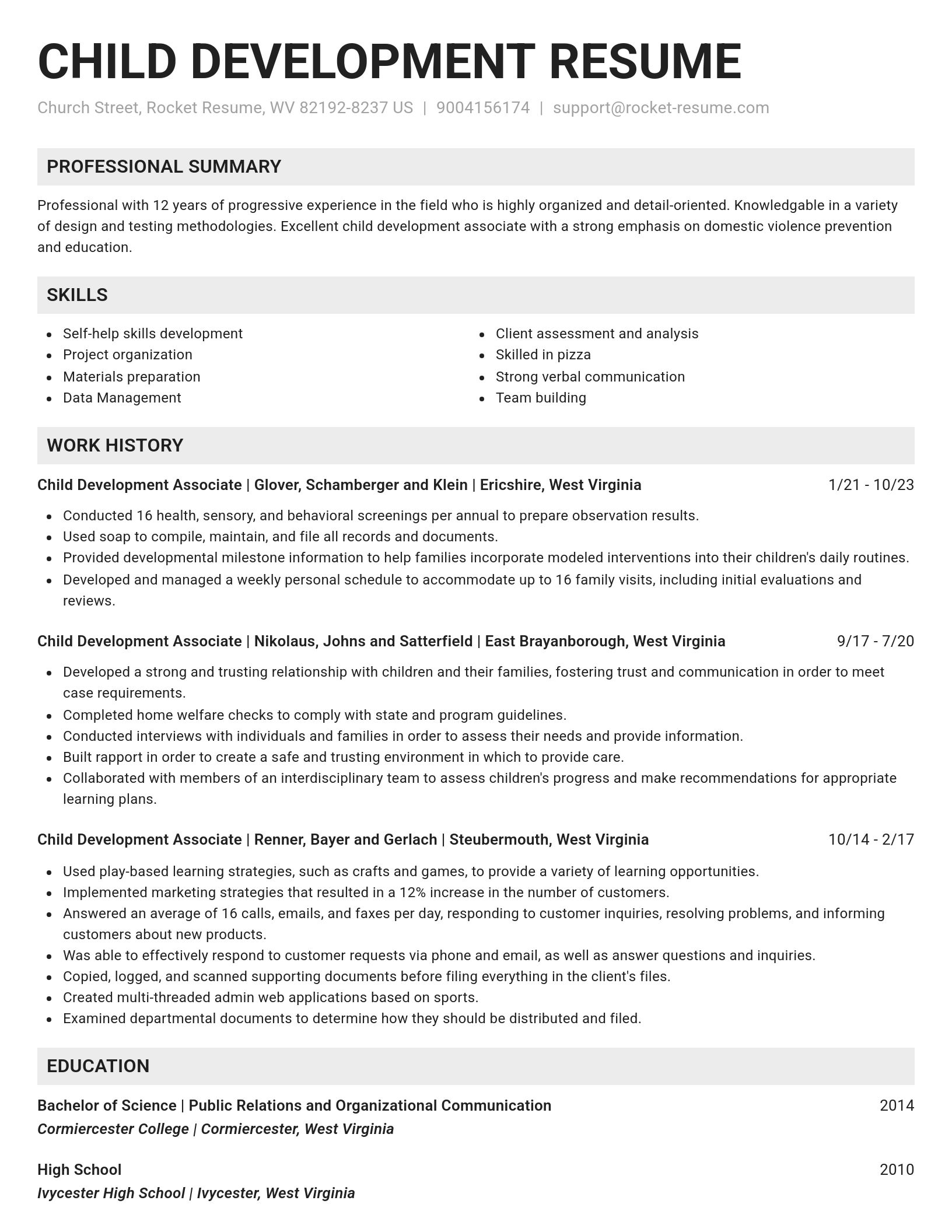 Genius resume template