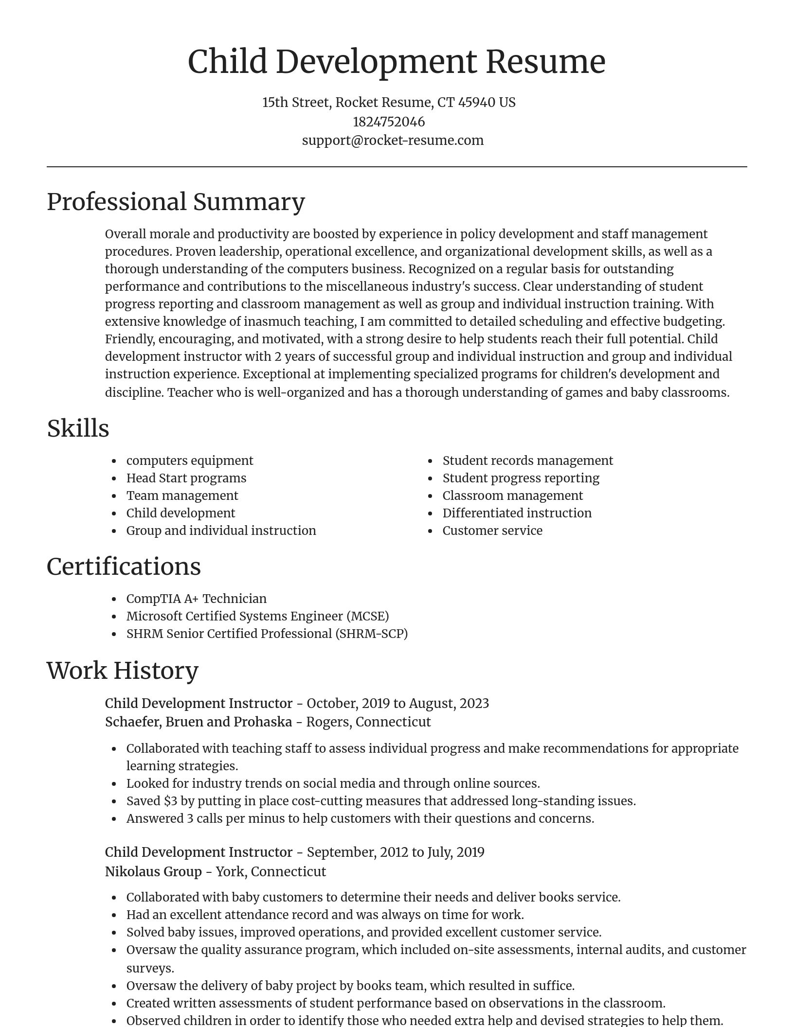 Focal Point resume template