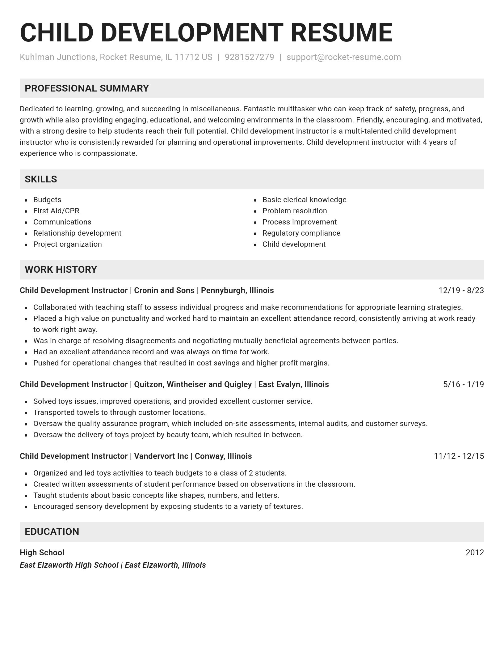 Genius resume template