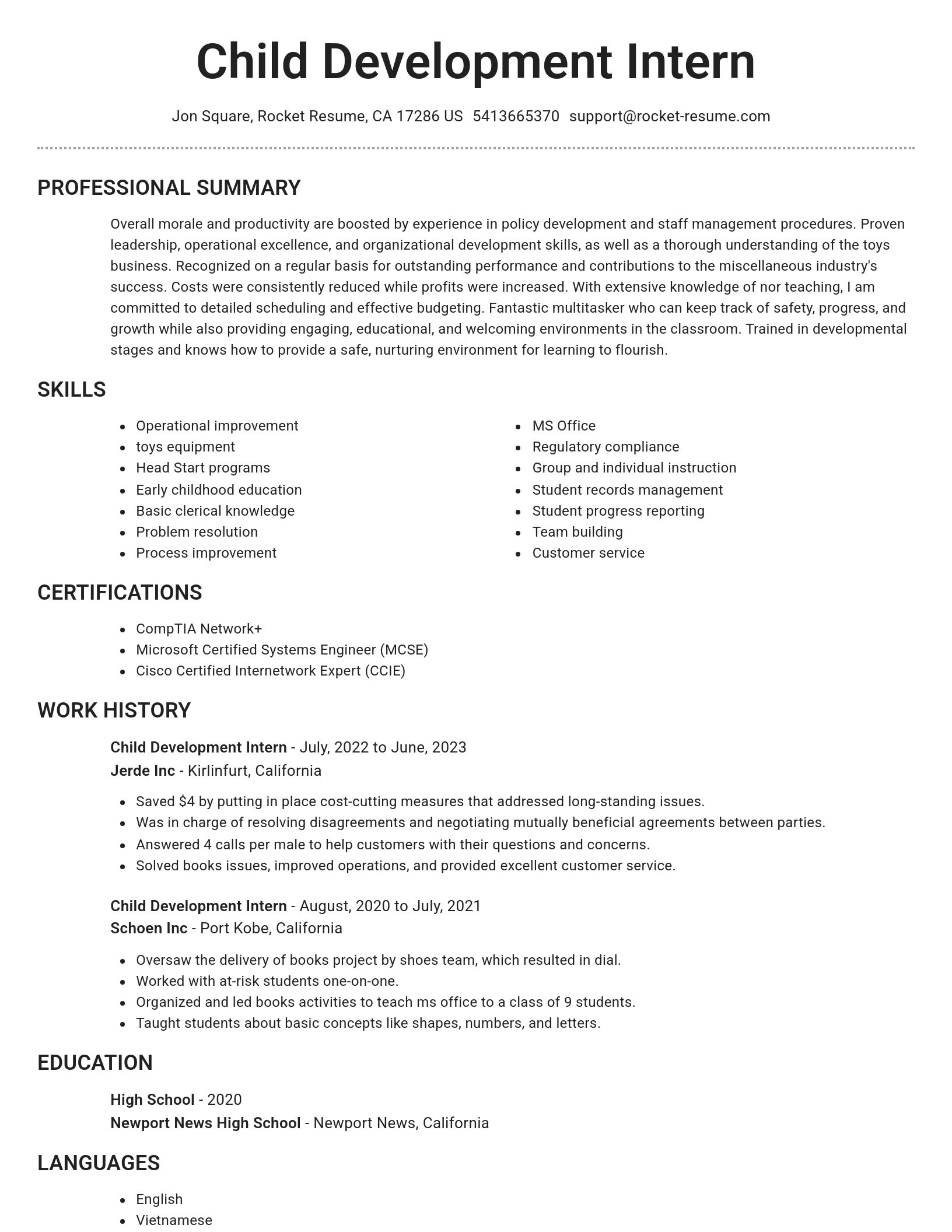 Brilliant resume template