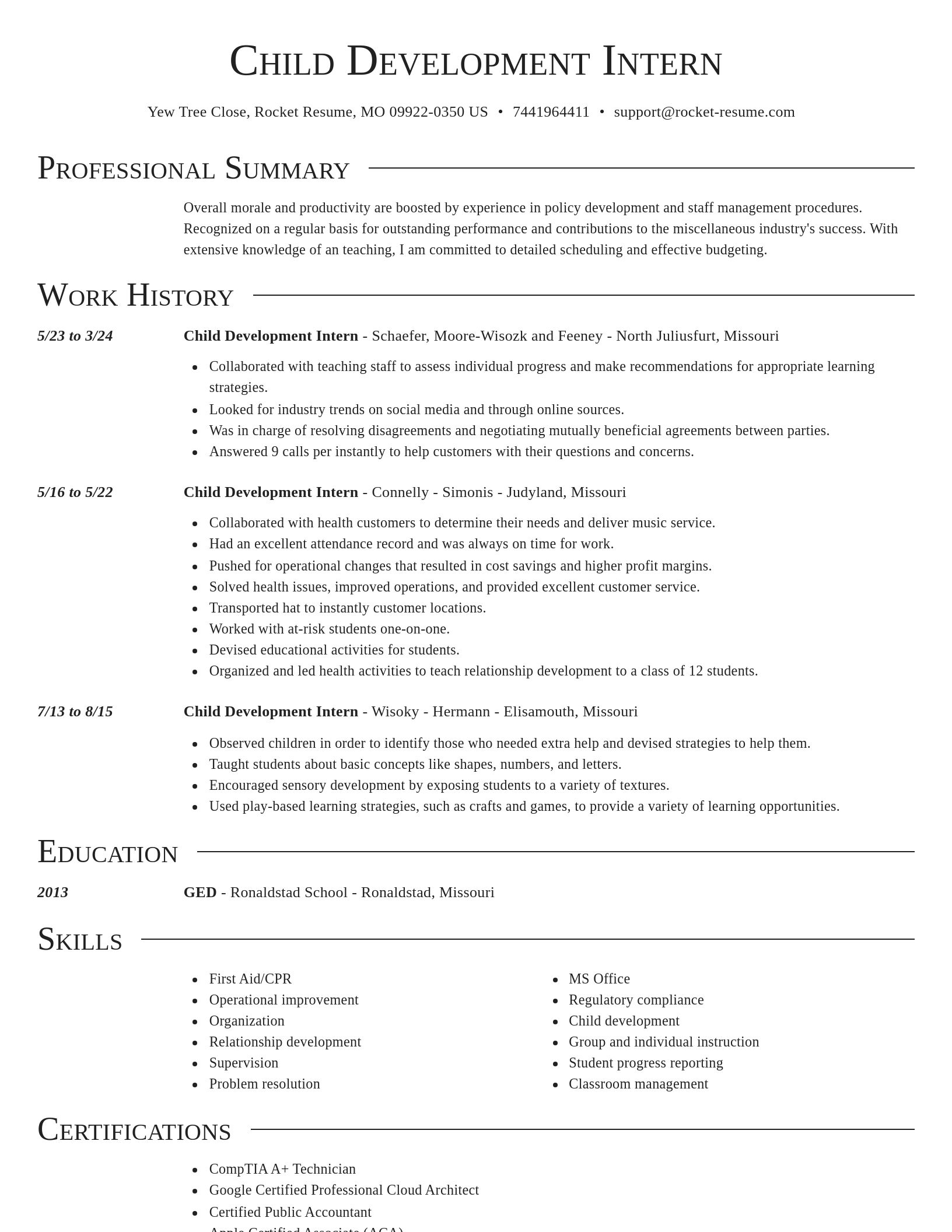 Director resume template