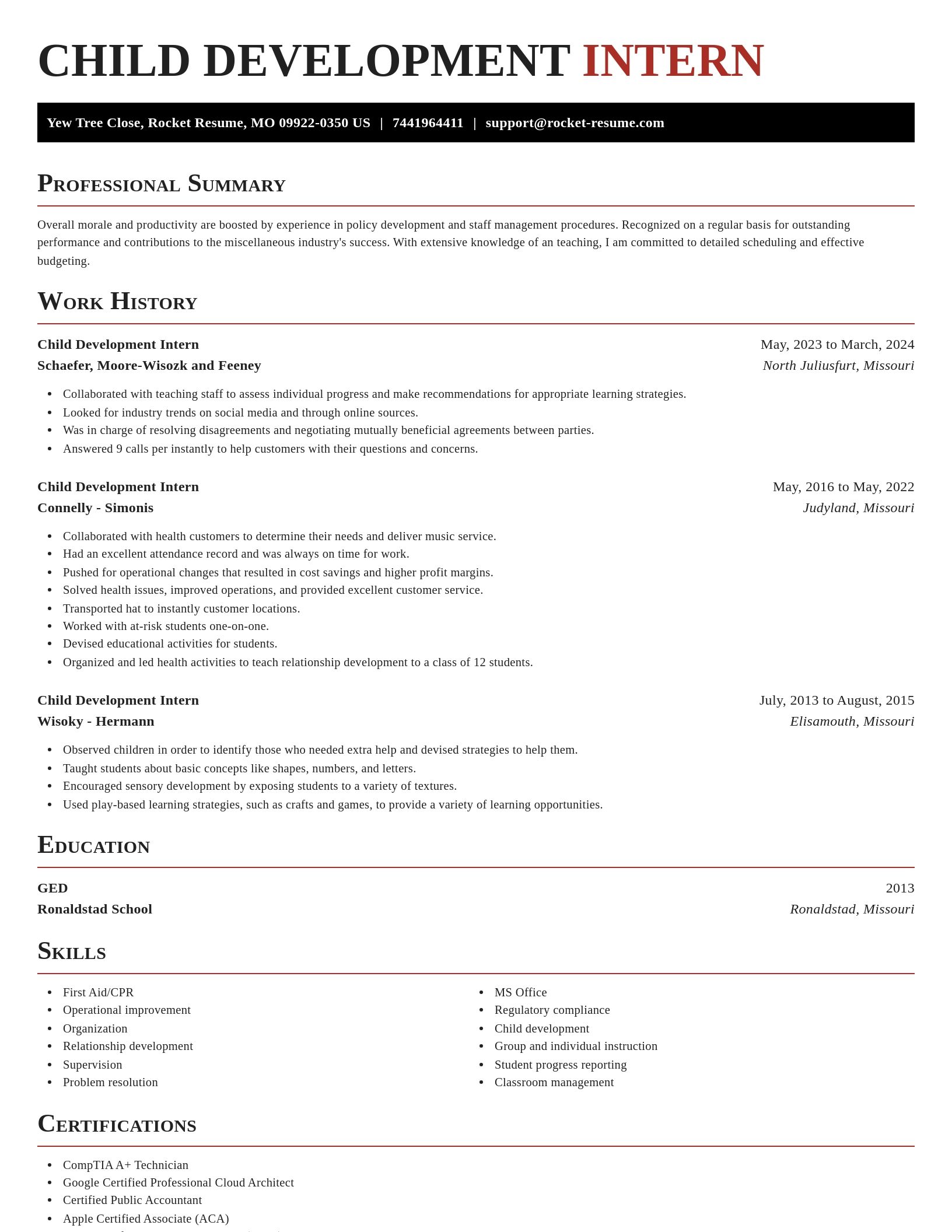 Exquisite resume template