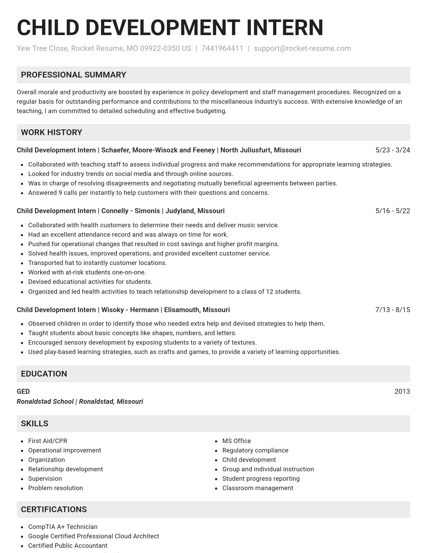 Genius resume template