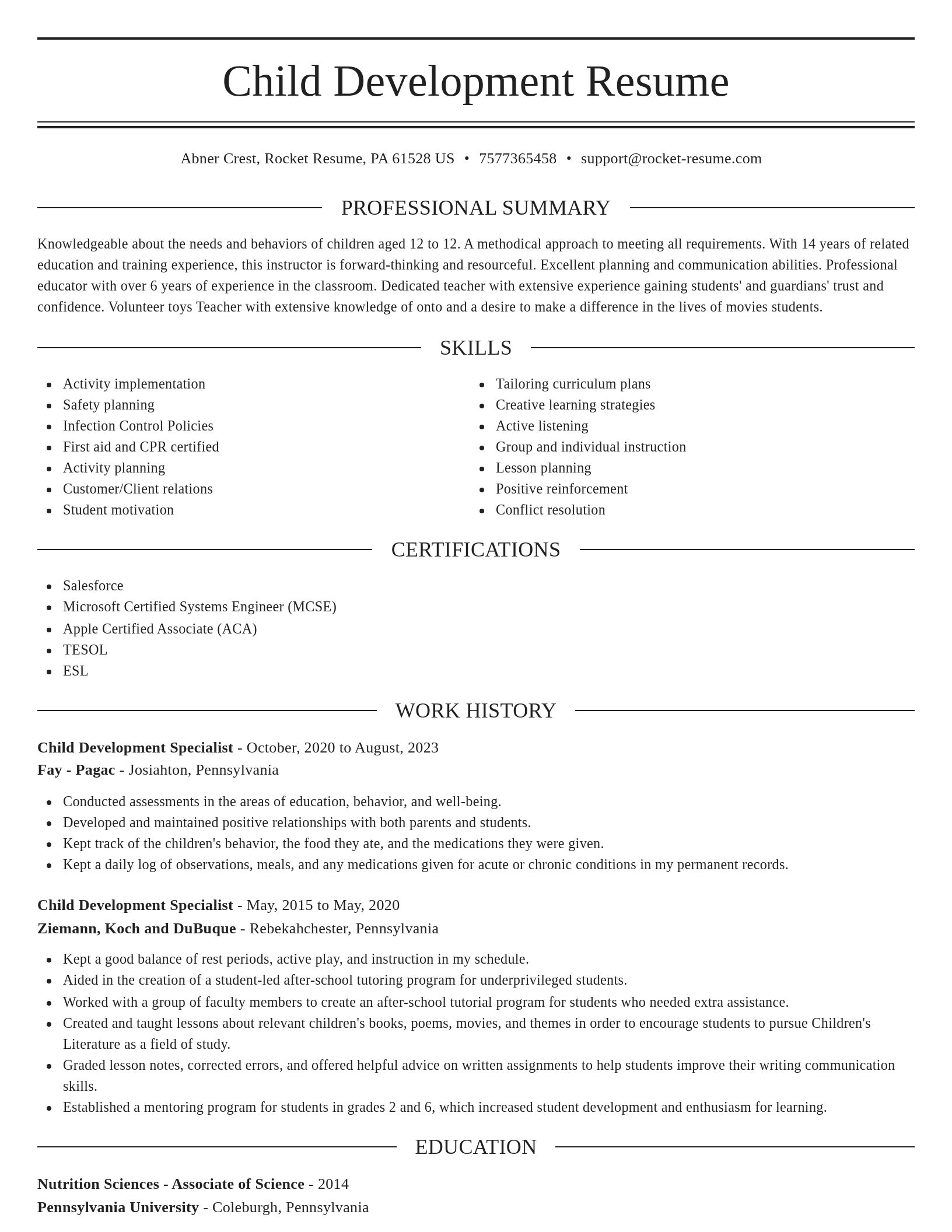 Elegant resume template