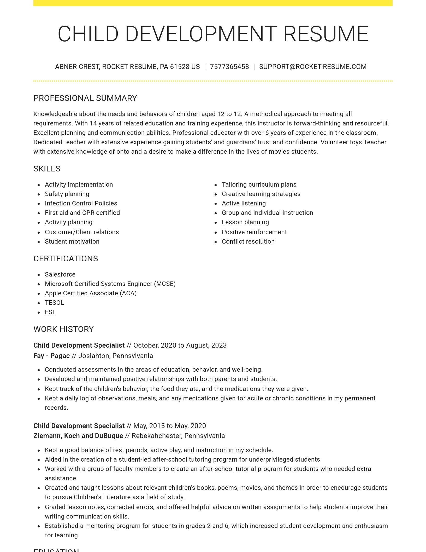 Grand resume template