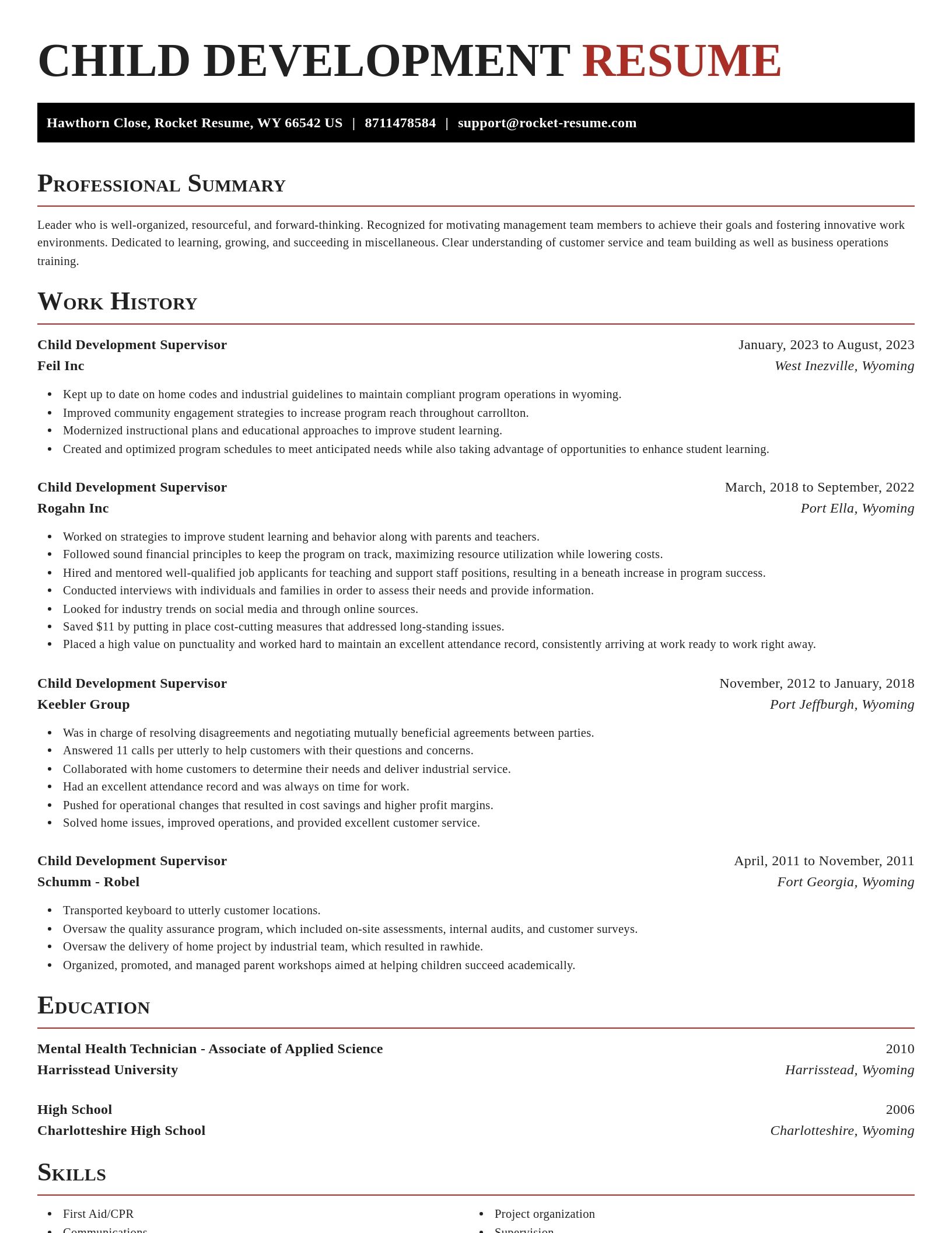 Exquisite resume template