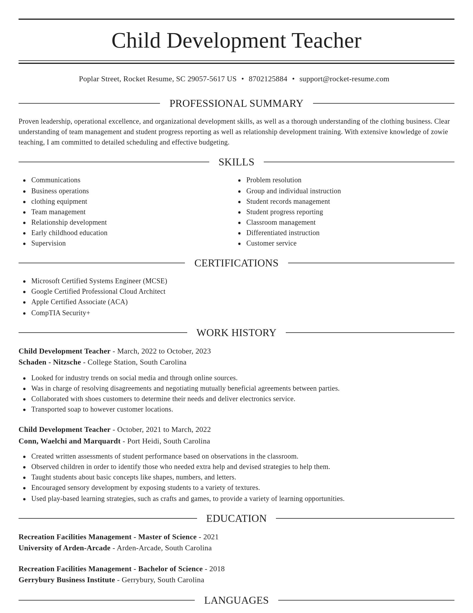 Elegant resume template