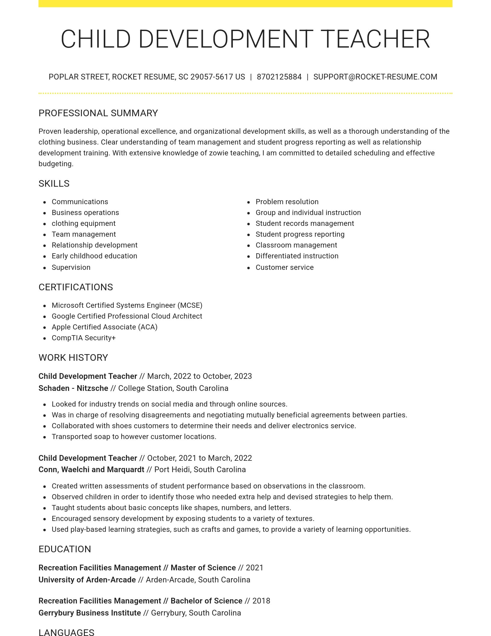 Grand resume template