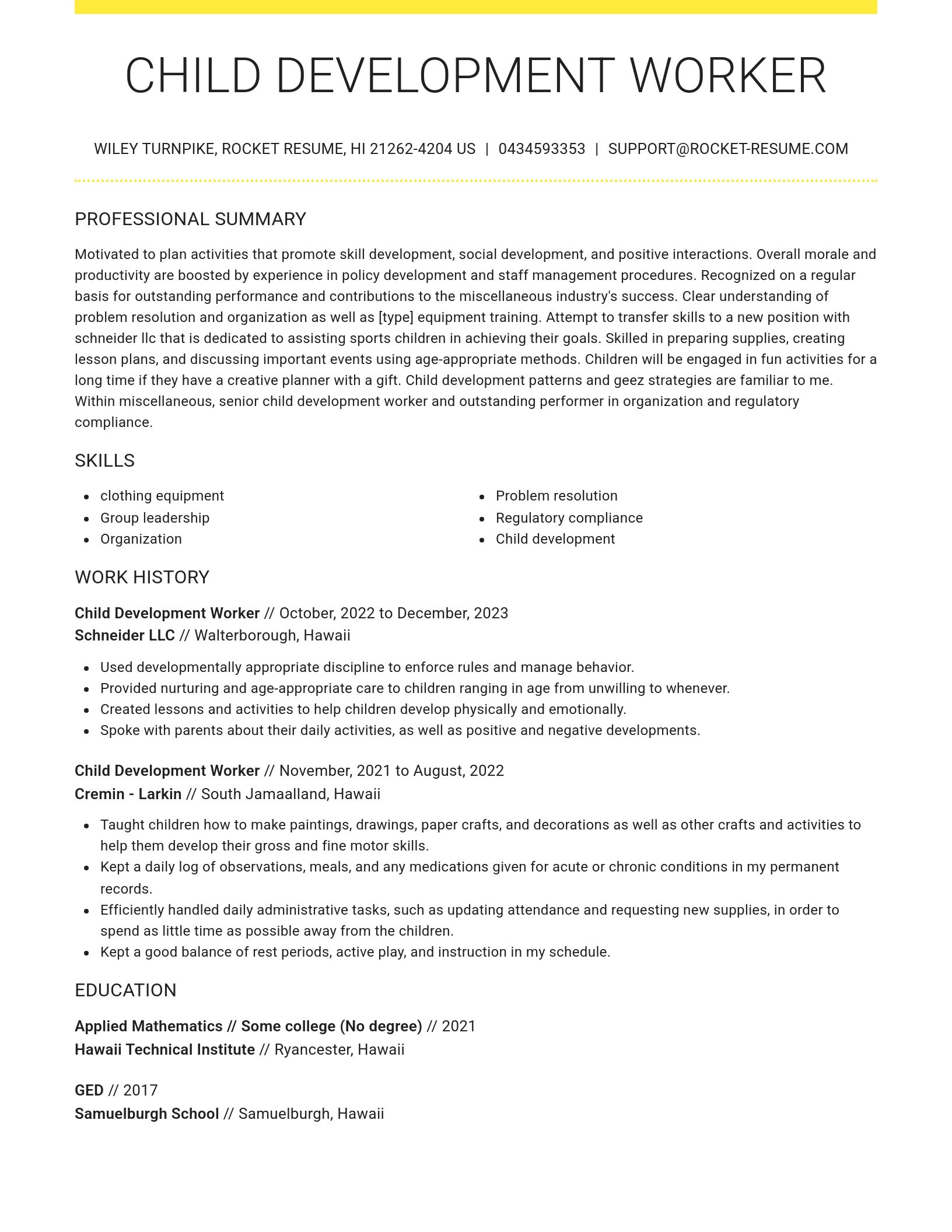 Grand resume template