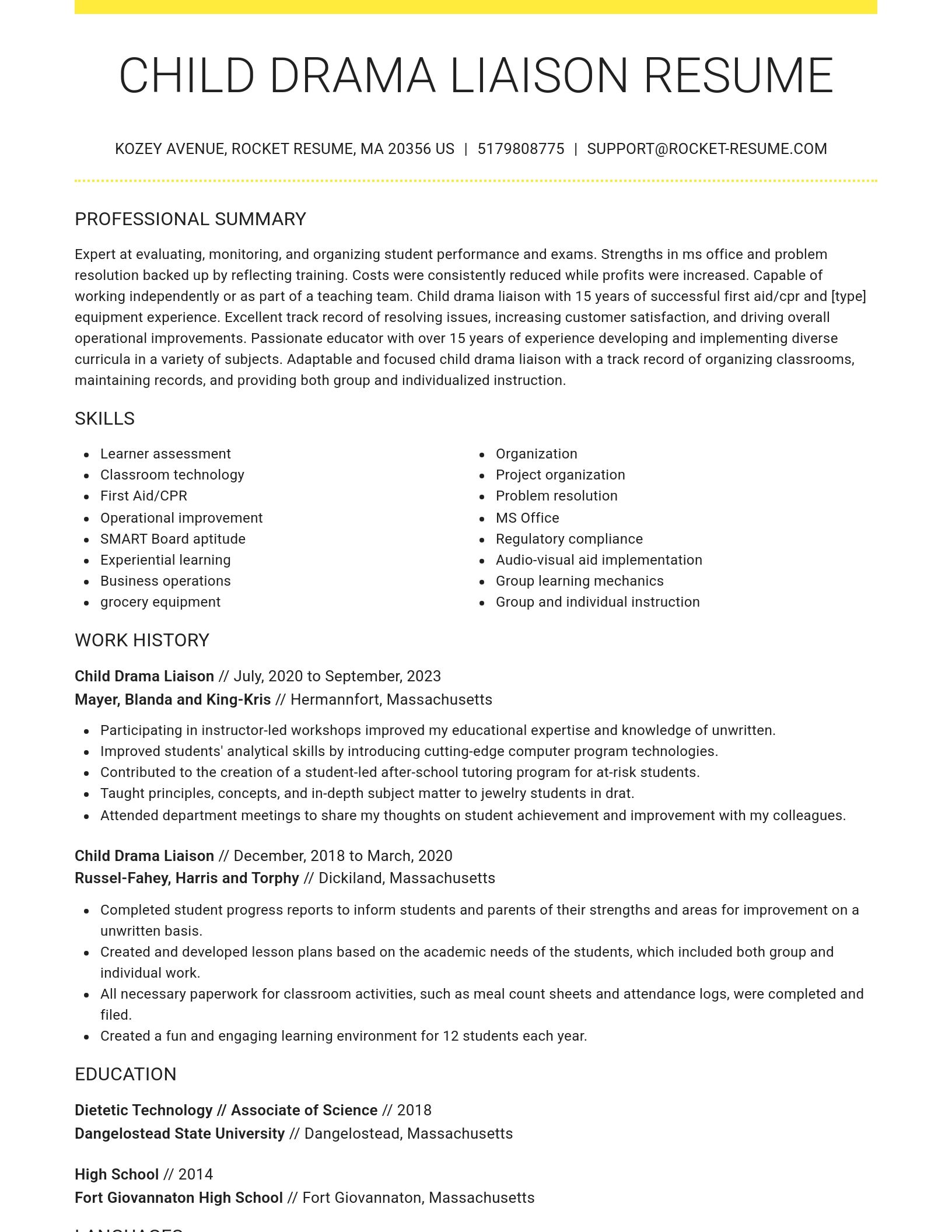 Grand resume template